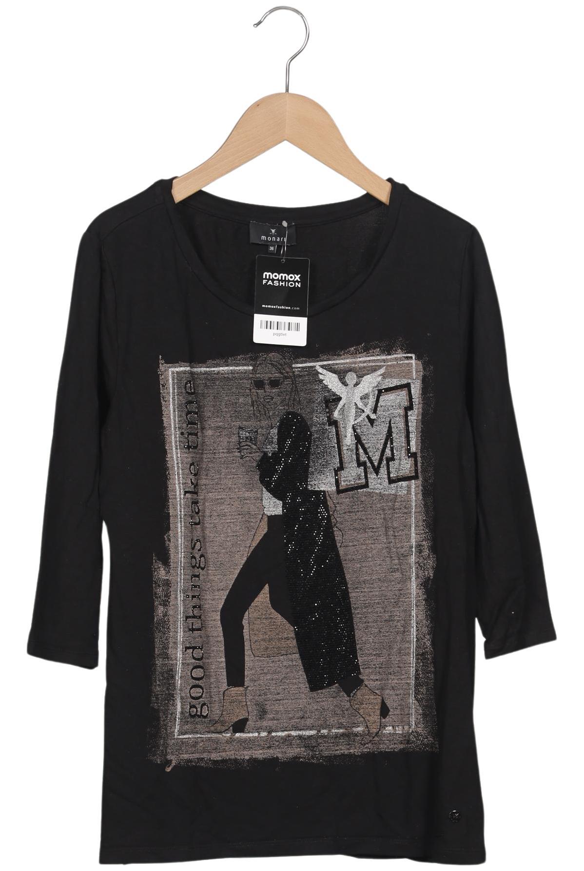 

monari Damen Langarmshirt, schwarz, Gr. 36