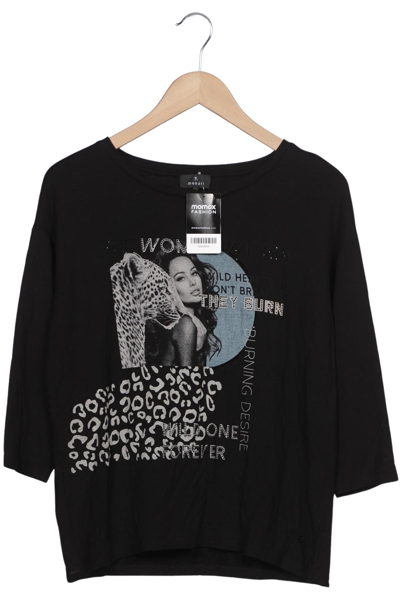 

monari Damen Langarmshirt, schwarz, Gr. 38