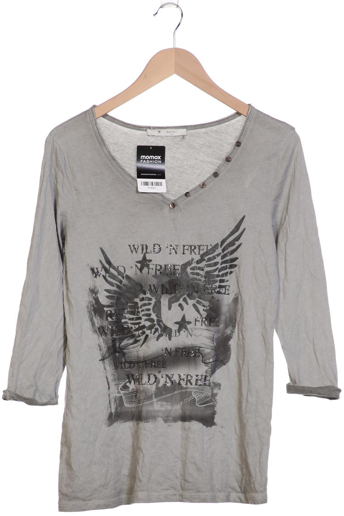 

monari Damen Langarmshirt, grau, Gr. 38