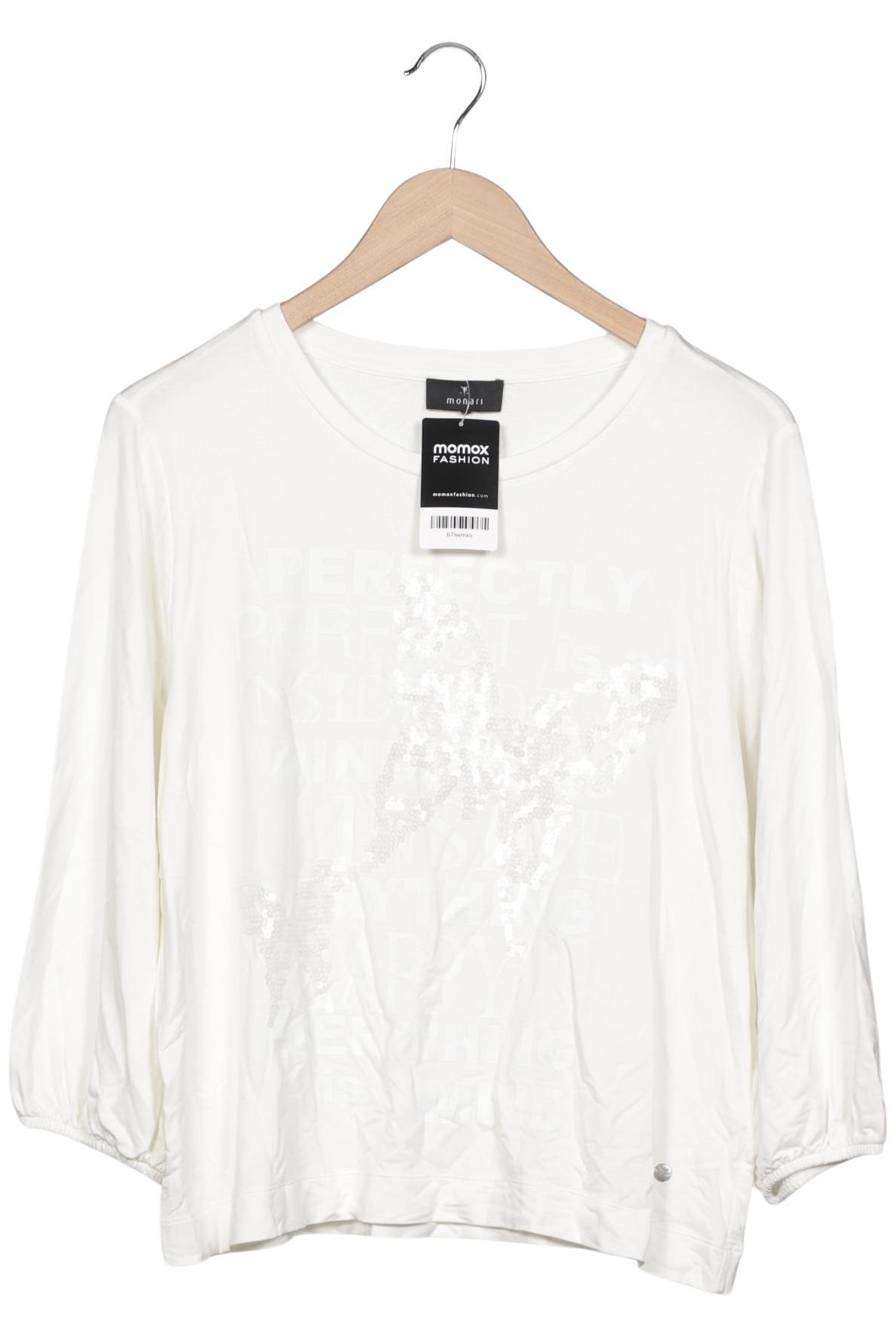 

monari Damen Langarmshirt, weiß, Gr. 38