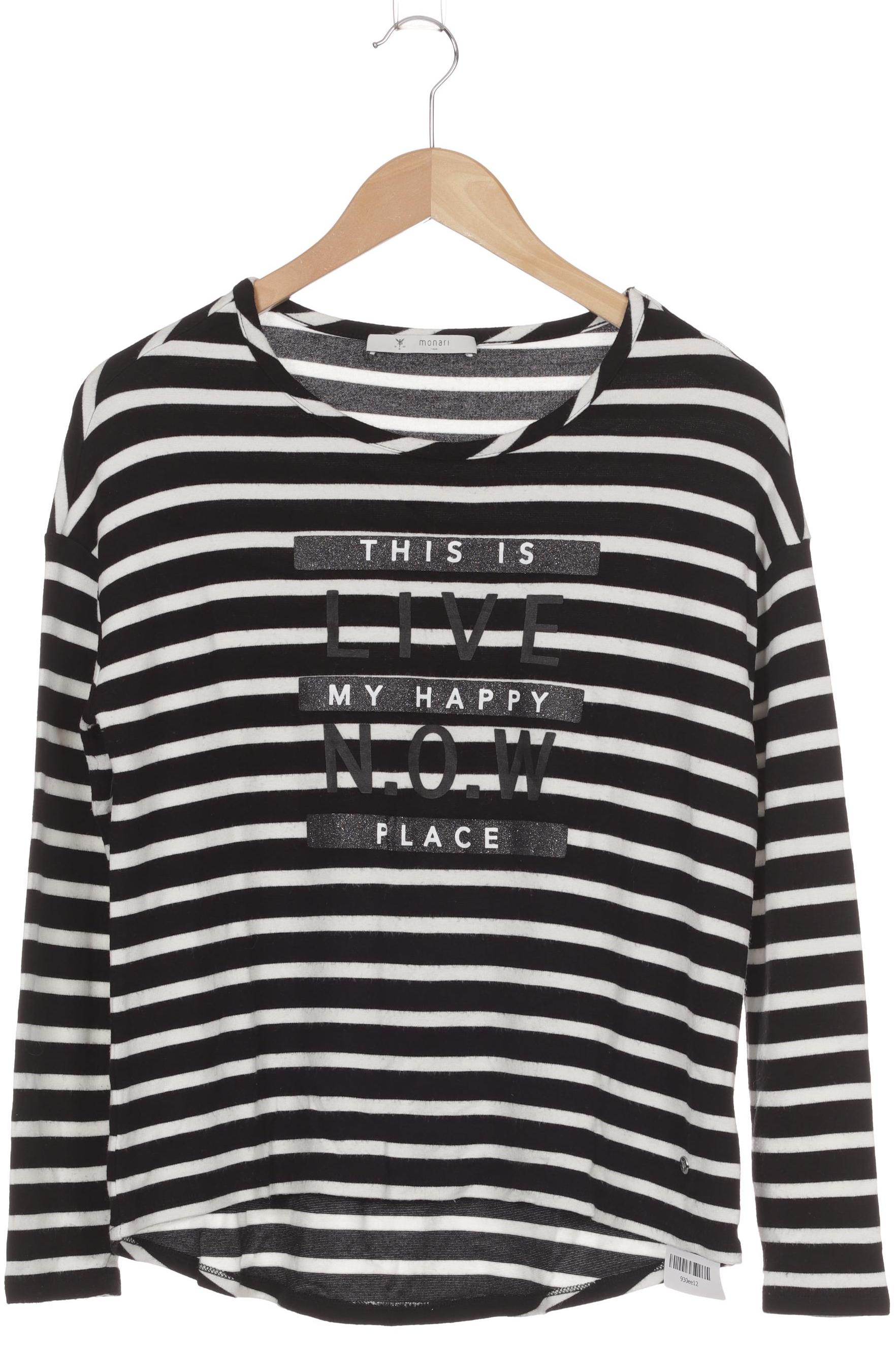 

monari Damen Langarmshirt, schwarz, Gr.