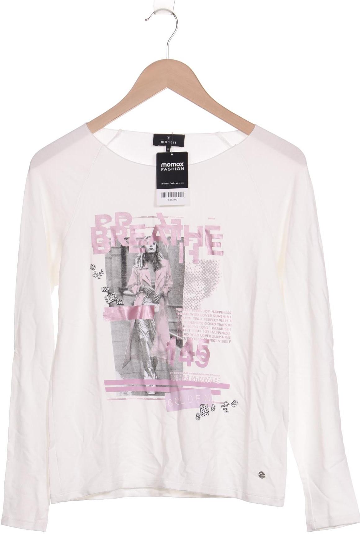

monari Damen Langarmshirt, weiß, Gr. 36