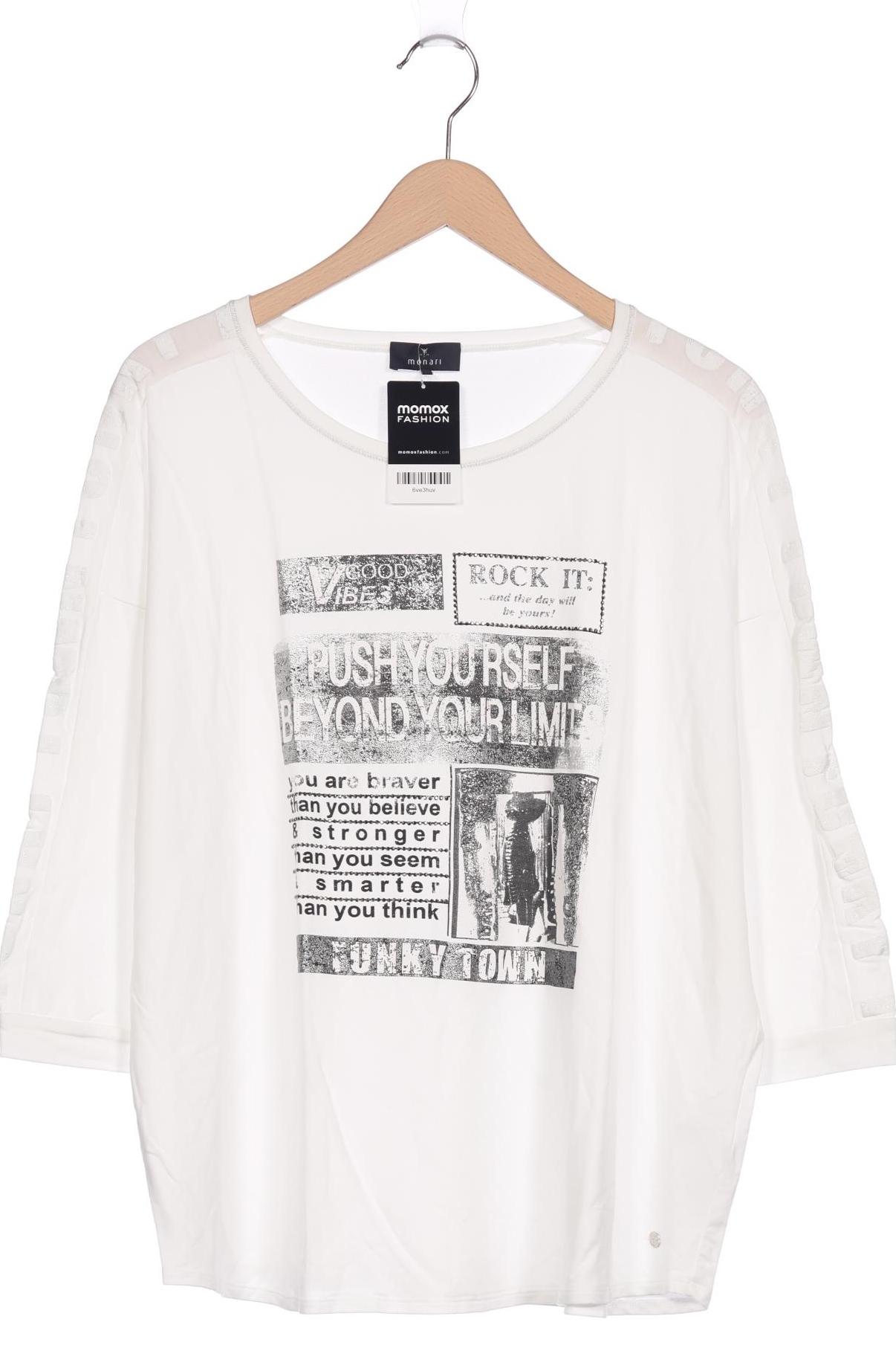 

monari Damen Langarmshirt, weiß, Gr. 46