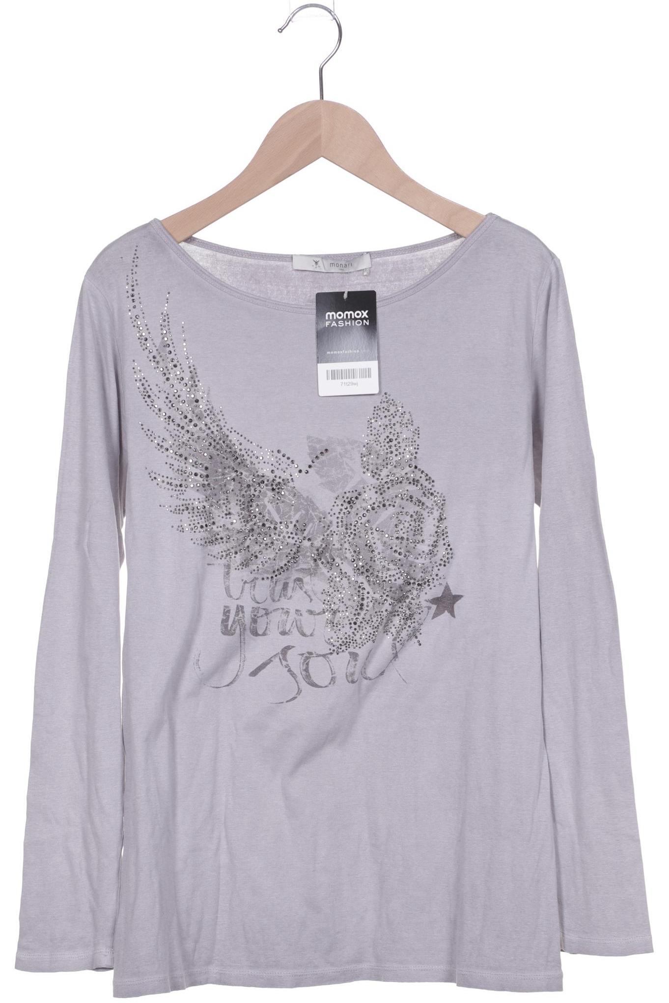 

monari Damen Langarmshirt, grau, Gr. 42