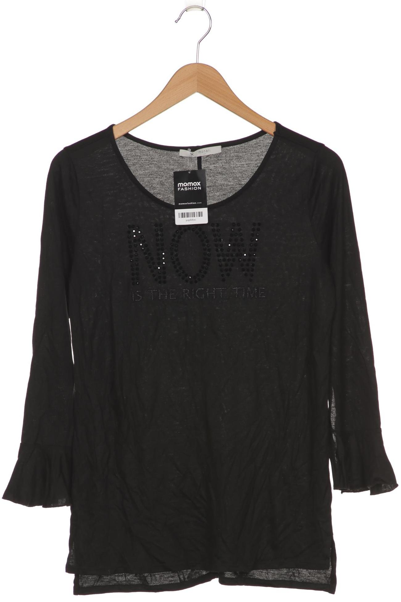 

monari Damen Langarmshirt, schwarz