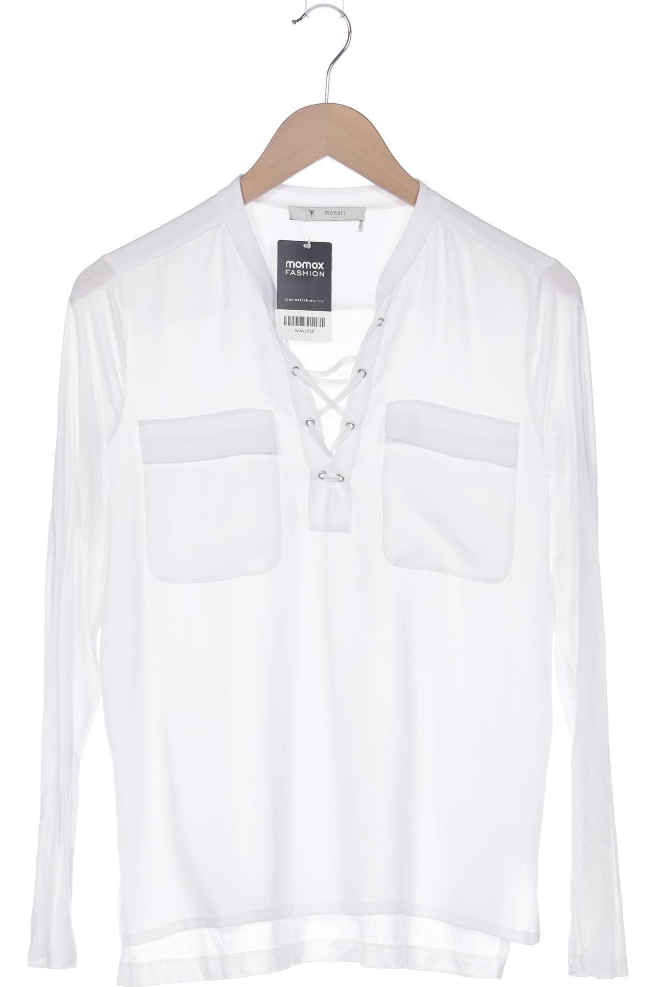 

monari Damen Langarmshirt, weiß, Gr. 38