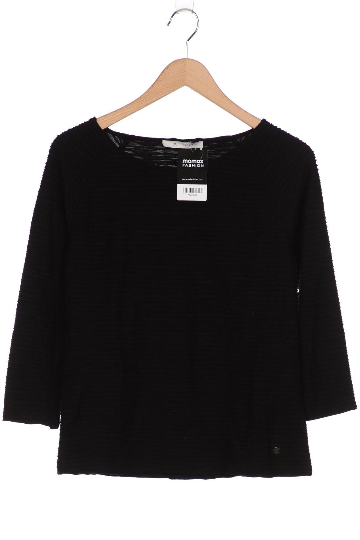 

monari Damen Langarmshirt, schwarz, Gr. 36