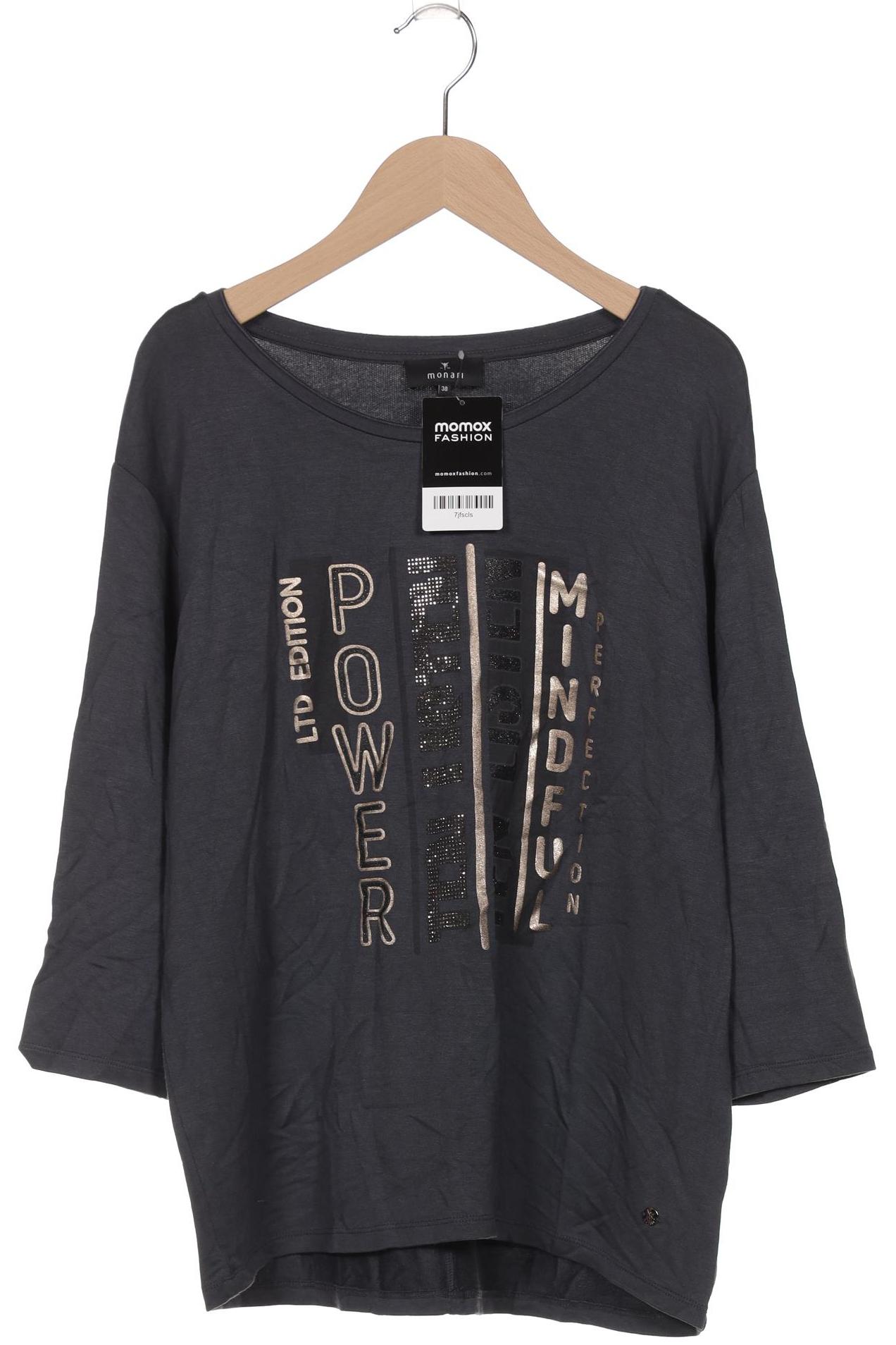 

monari Damen Langarmshirt, grau, Gr. 38
