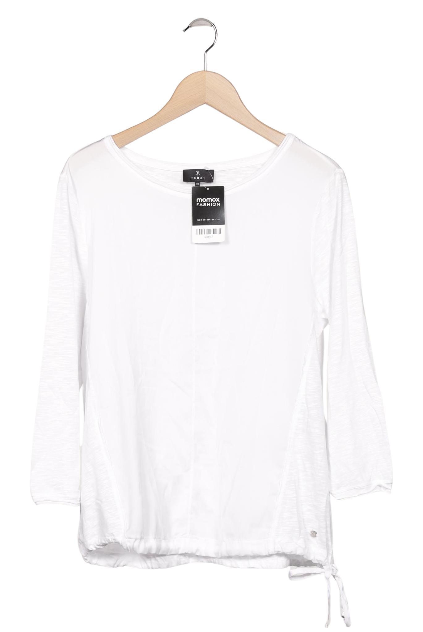 

monari Damen Langarmshirt, weiß, Gr. 40