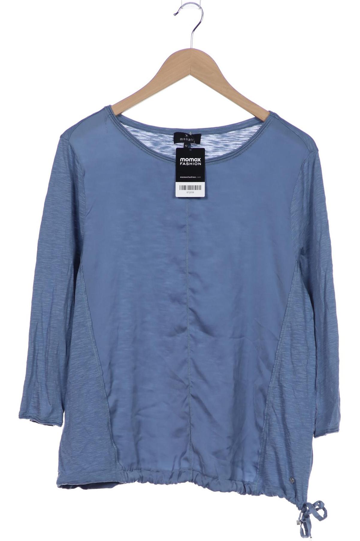 

monari Damen Langarmshirt, blau, Gr. 42