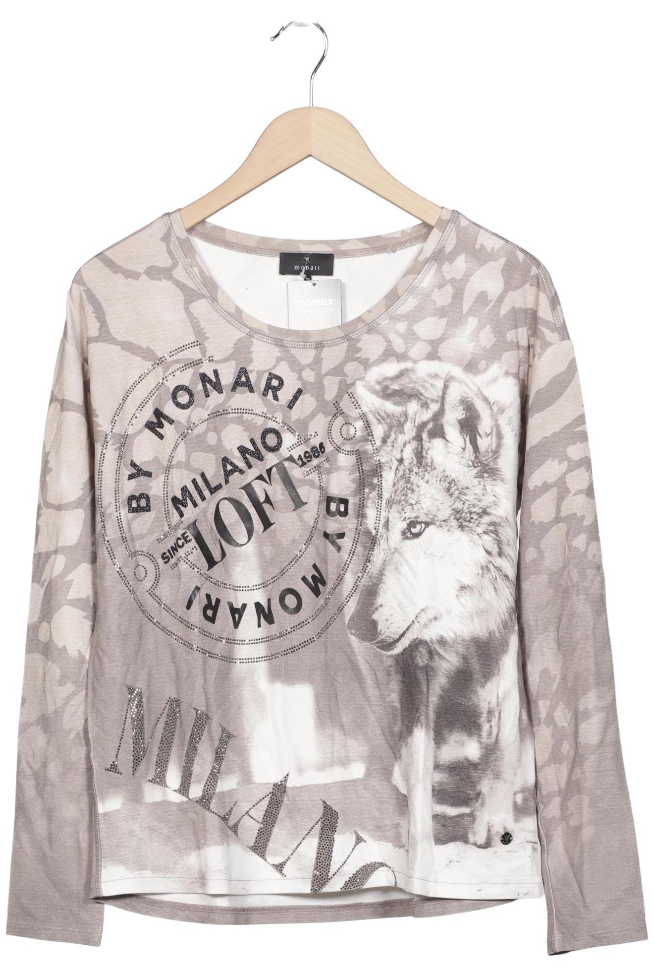 

monari Damen Langarmshirt, beige, Gr. 38