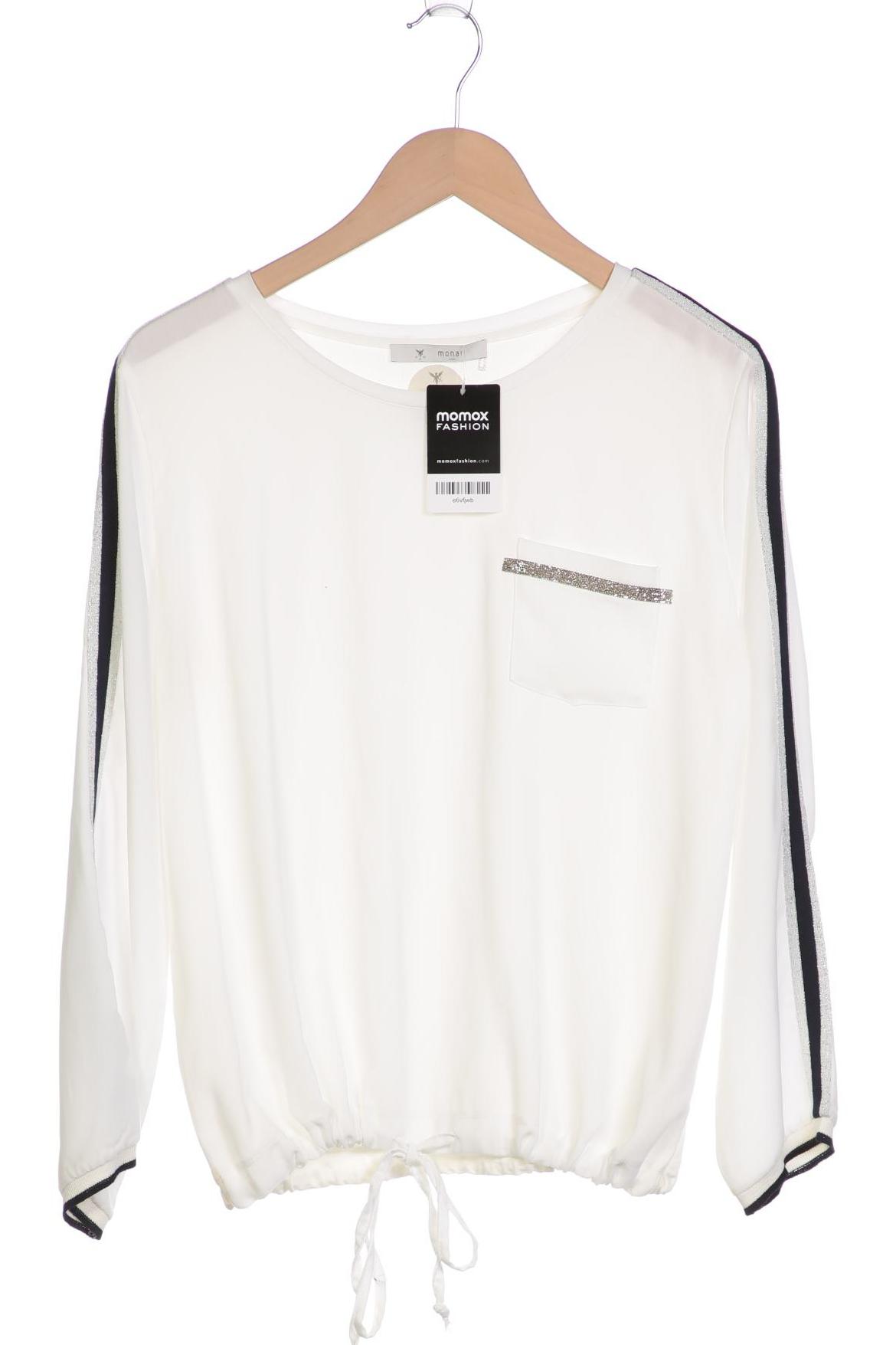 

monari Damen Langarmshirt, weiß