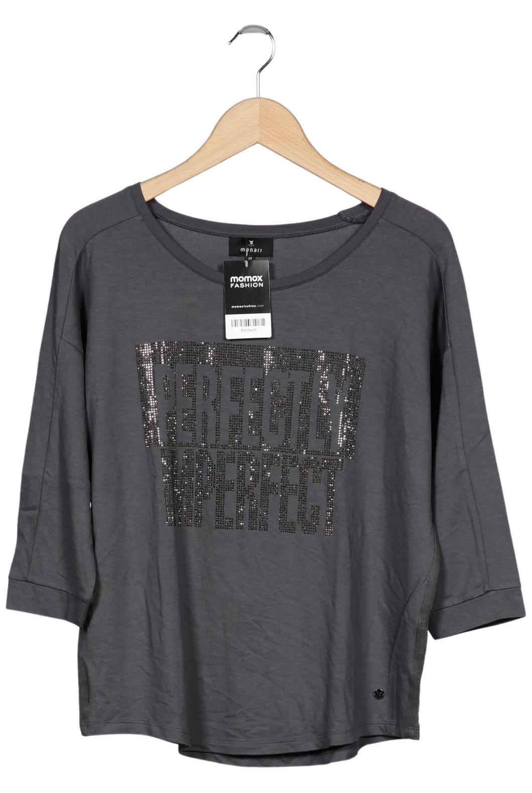 

monari Damen Langarmshirt, grau, Gr. 38