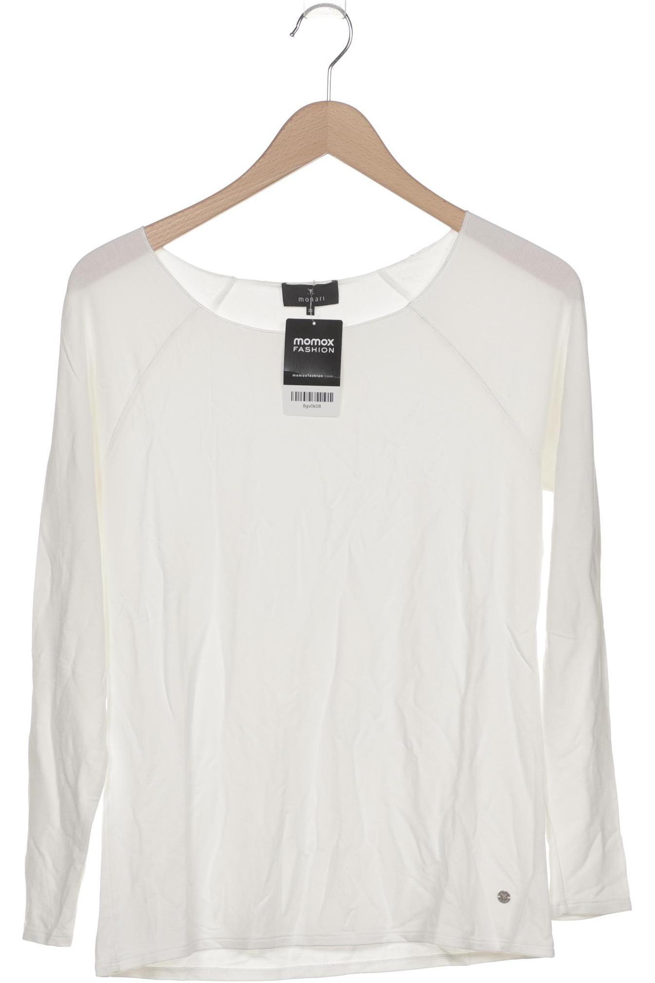 

monari Damen Langarmshirt, weiß, Gr. 38
