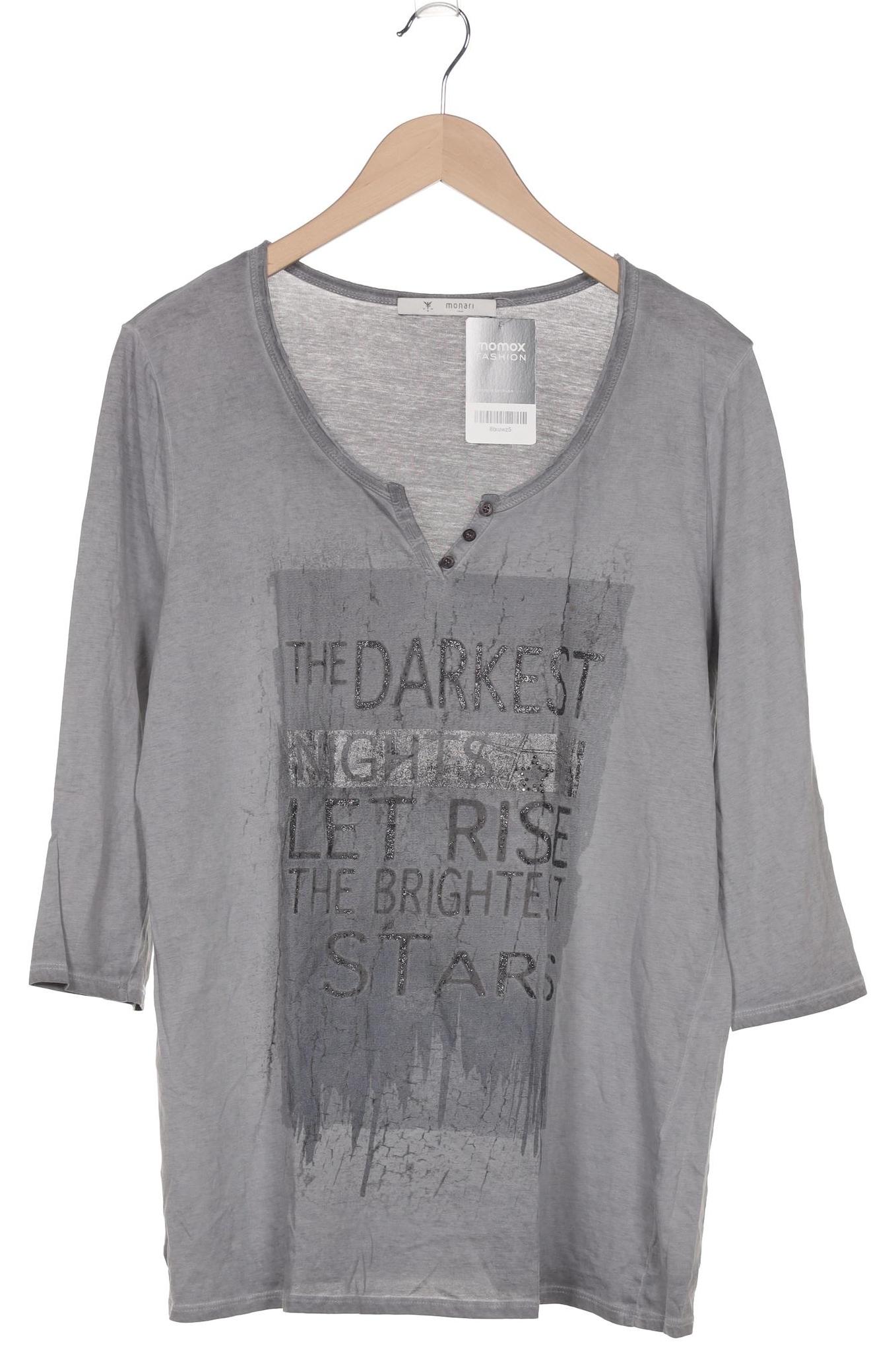 

monari Damen Langarmshirt, grau, Gr. 42