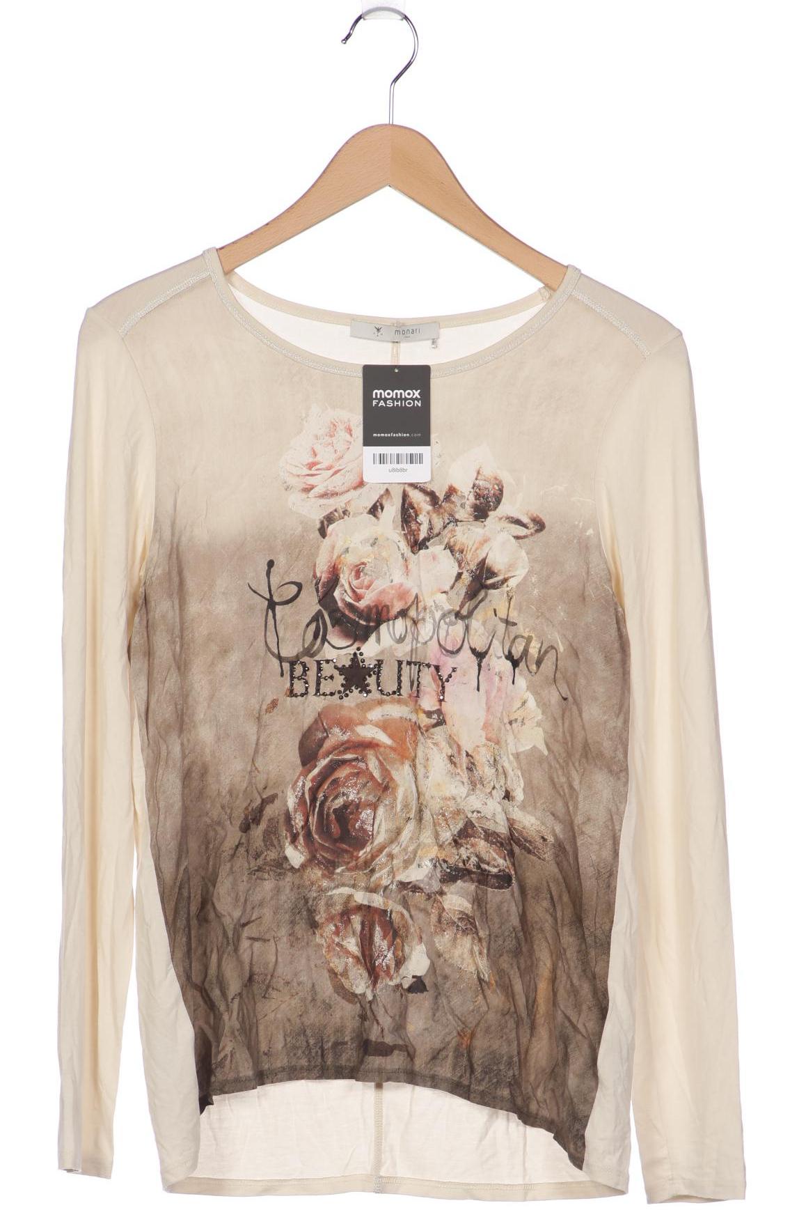 

monari Damen Langarmshirt, cremeweiß