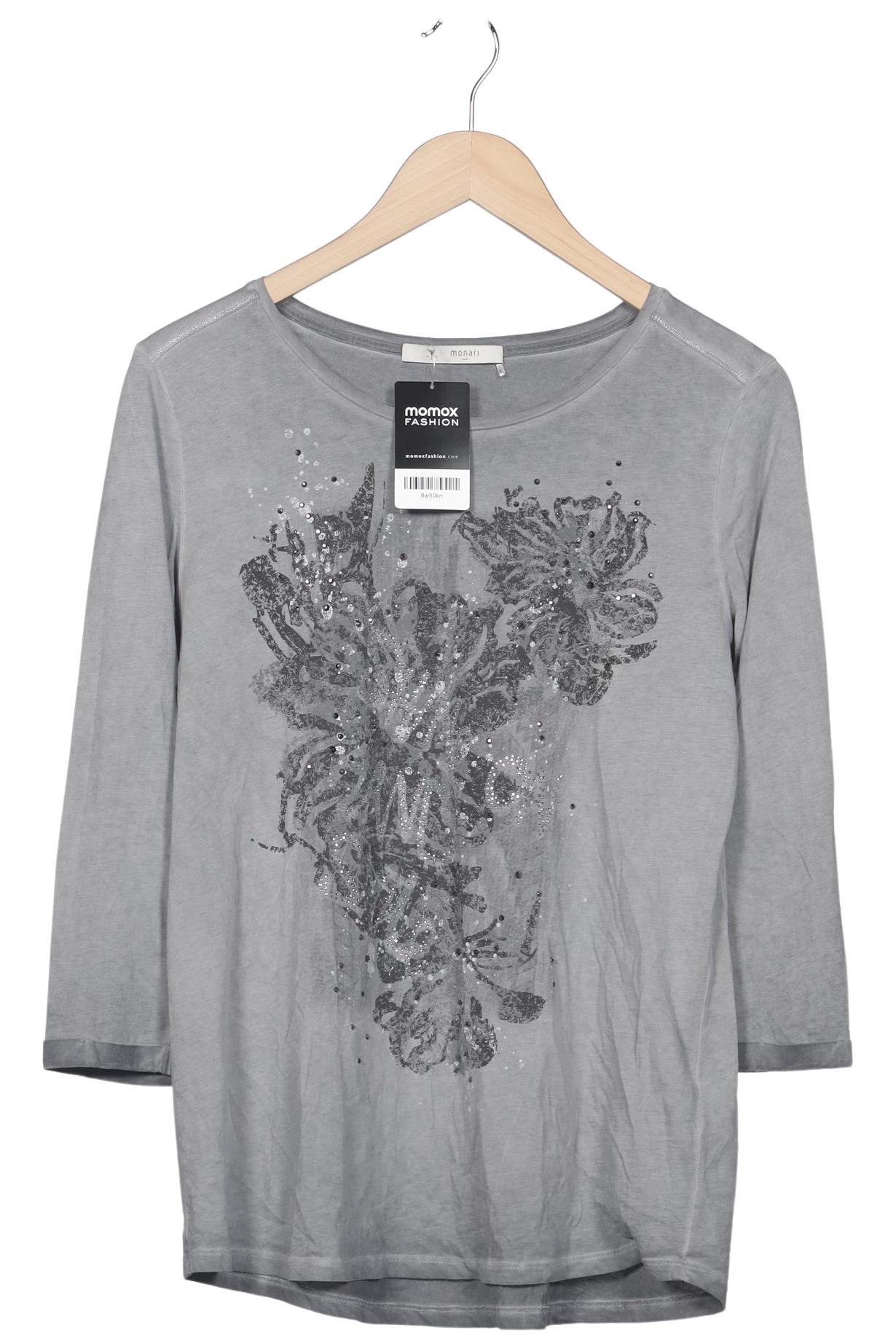 

monari Damen Langarmshirt, grau, Gr. 40