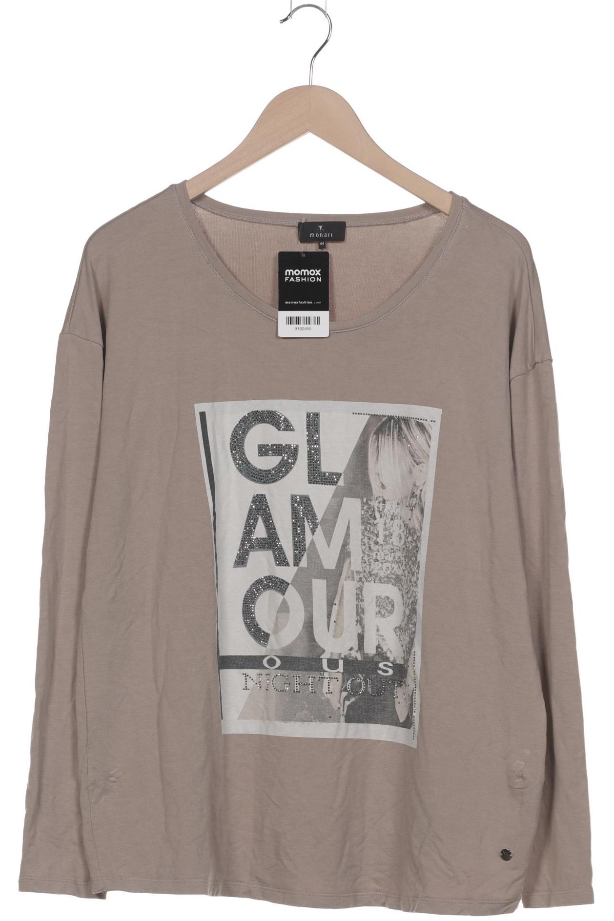 

monari Damen Langarmshirt, beige, Gr. 44