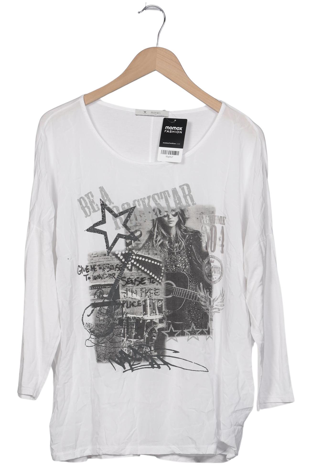 

monari Damen Langarmshirt, weiß, Gr. 44