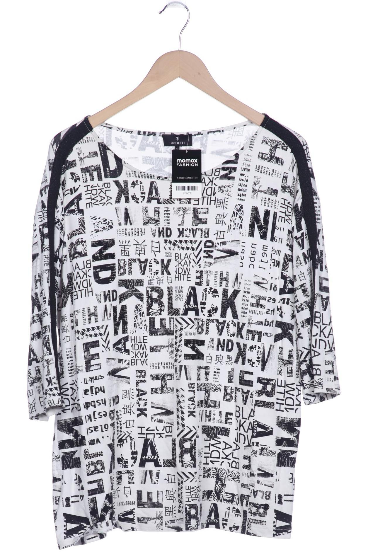 

monari Damen Langarmshirt, weiß, Gr. 44
