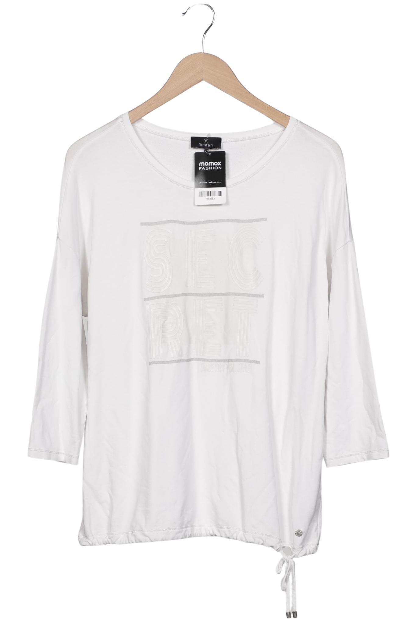 

monari Damen Langarmshirt, weiß, Gr. 42