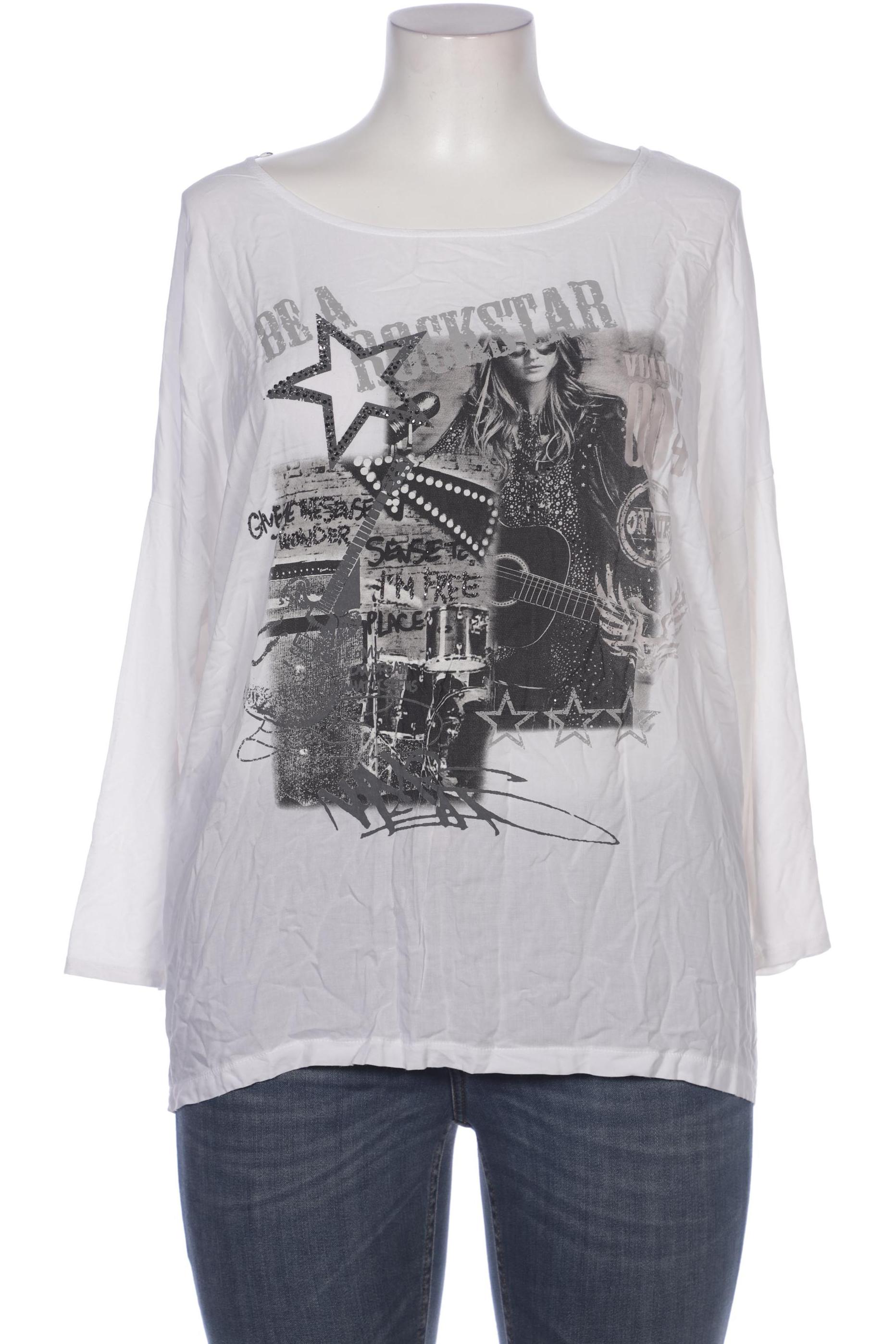 

monari Damen Langarmshirt, weiß, Gr. 44