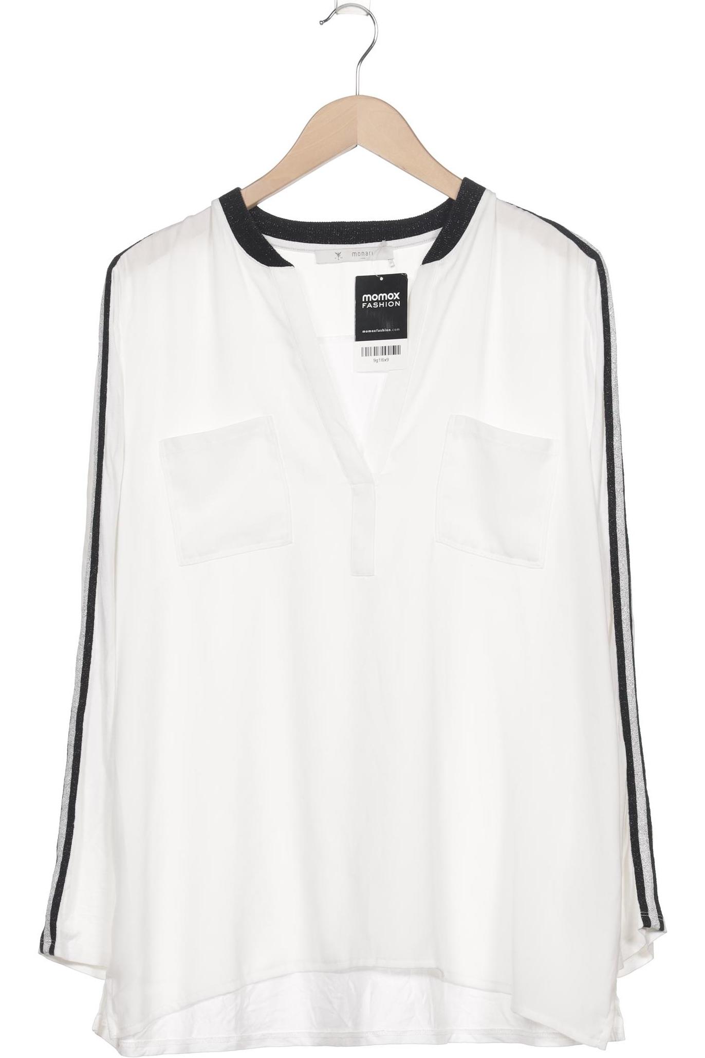 

monari Damen Langarmshirt, weiß, Gr. 46