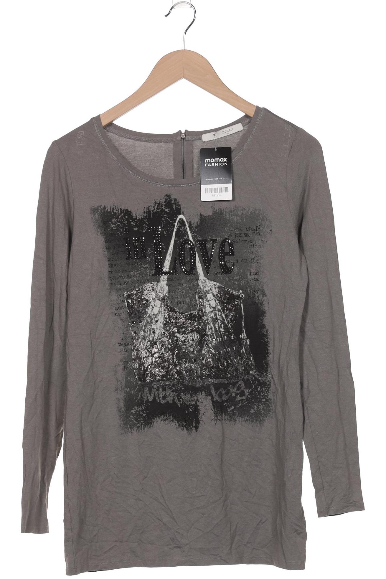 

monari Damen Langarmshirt, grau, Gr. 38