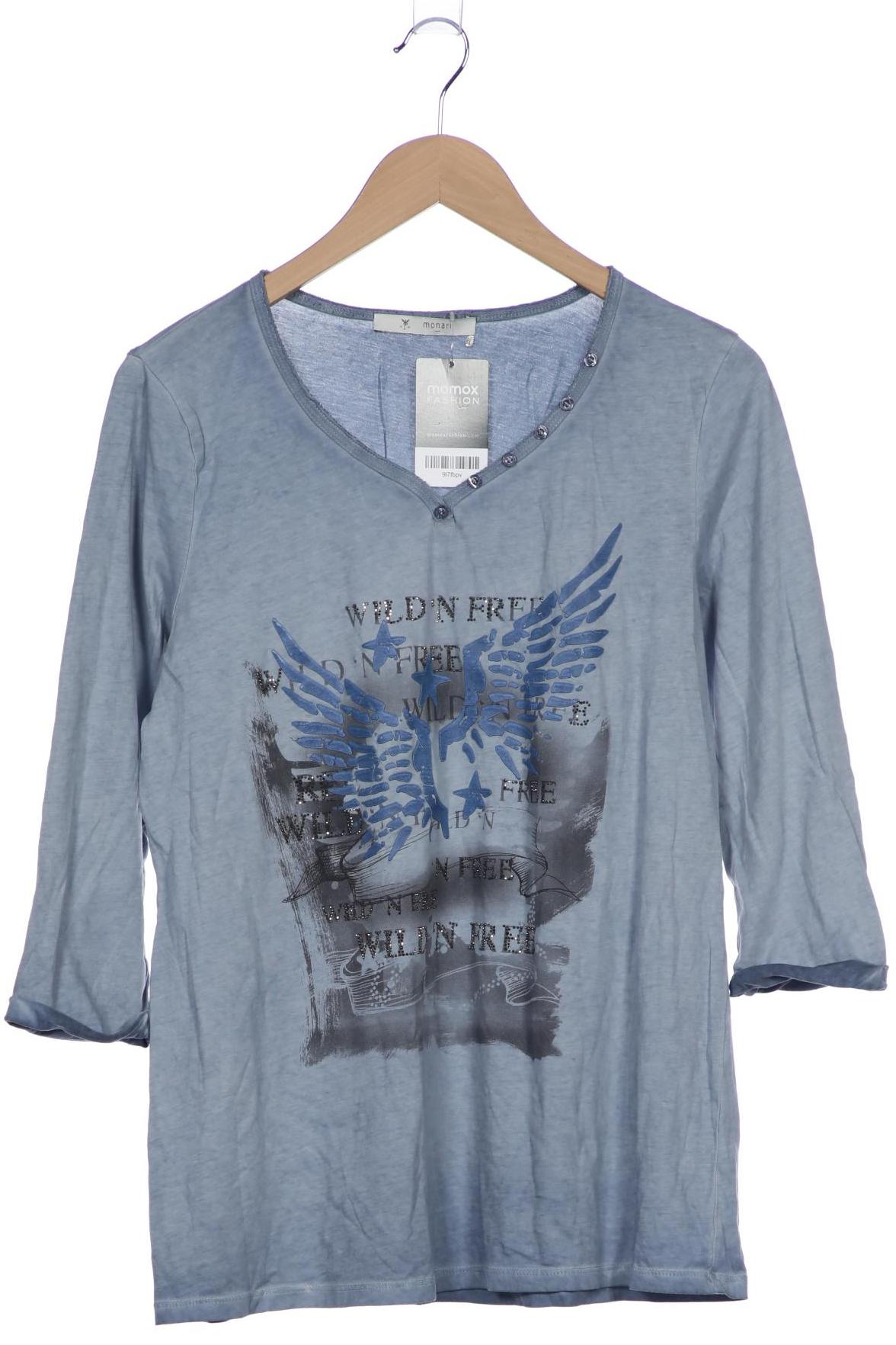 

monari Damen Langarmshirt, blau, Gr. 44