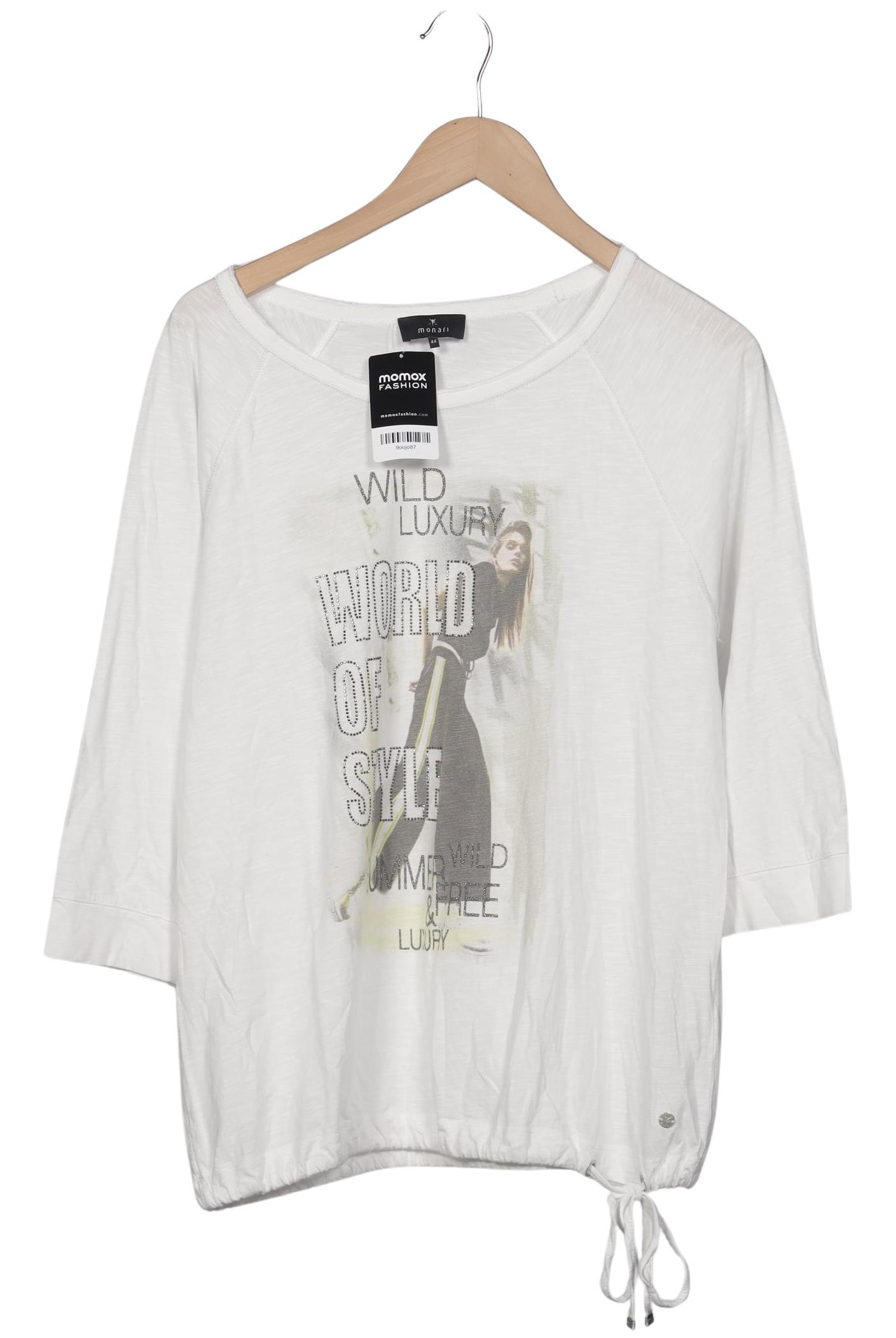 

monari Damen Langarmshirt, weiß, Gr. 44