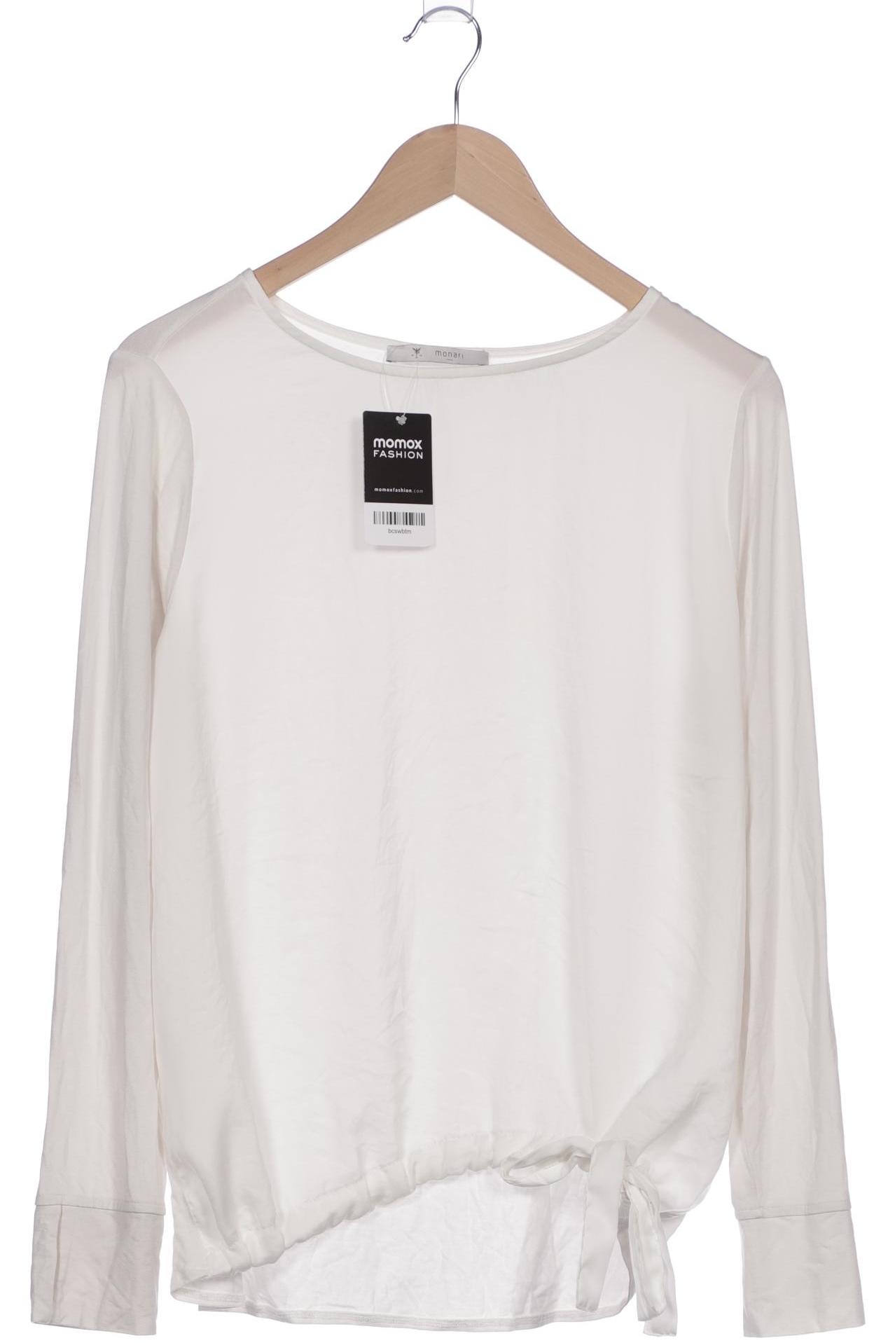 

monari Damen Langarmshirt, weiß, Gr. 42
