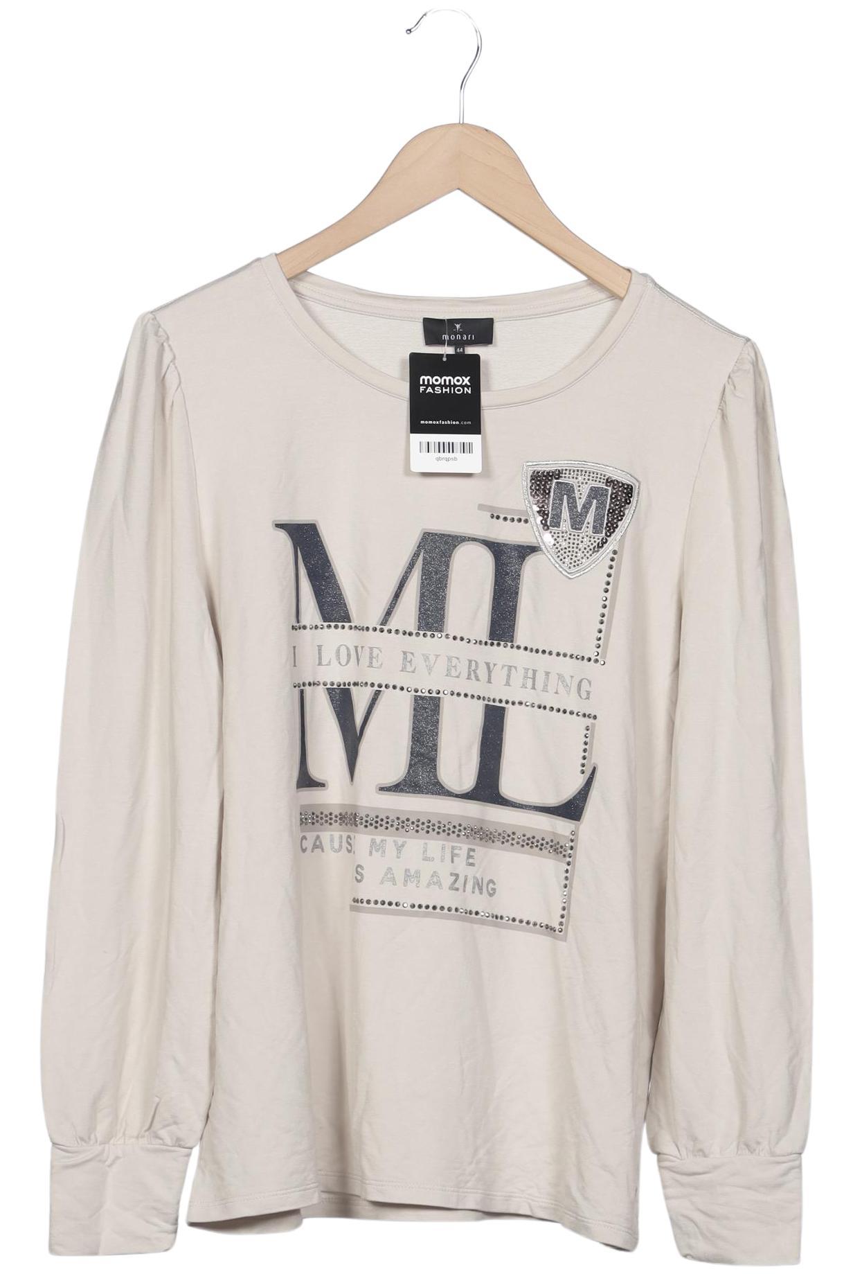 

monari Damen Langarmshirt, beige, Gr. 44