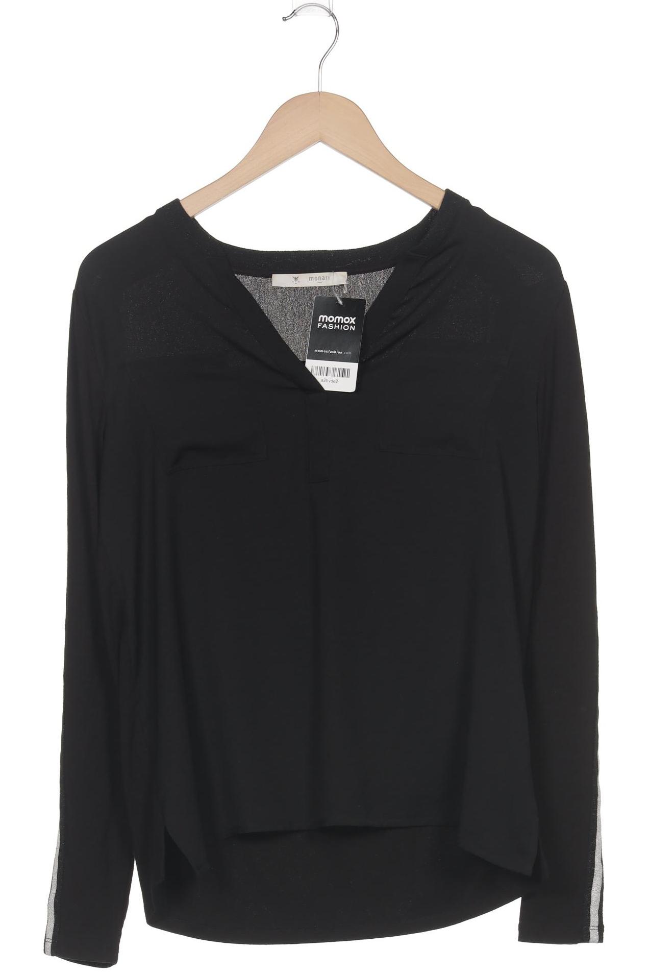 

monari Damen Langarmshirt, schwarz, Gr. 36