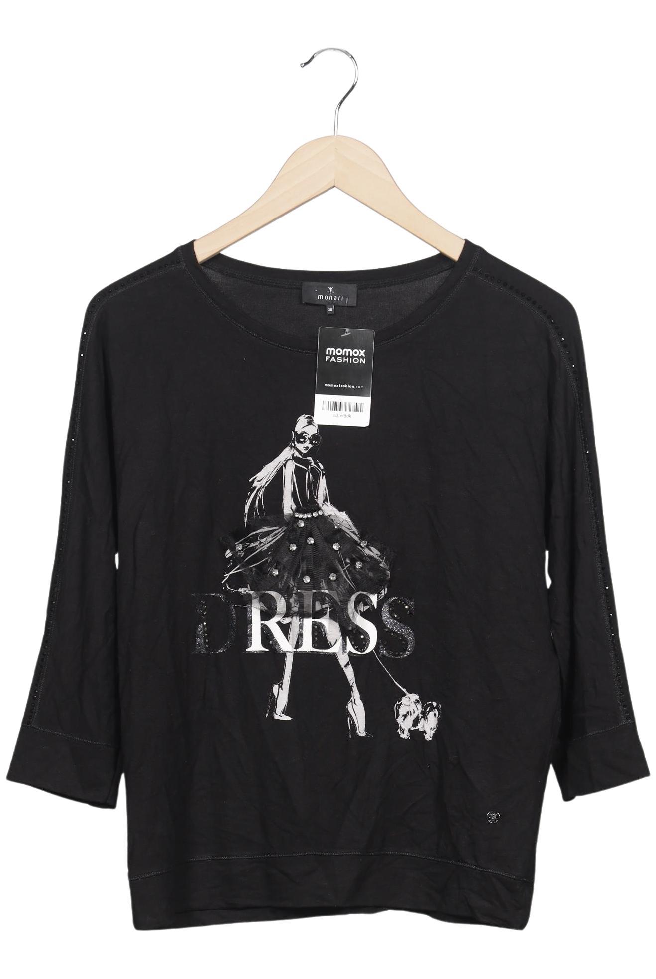 

monari Damen Langarmshirt, schwarz, Gr. 38