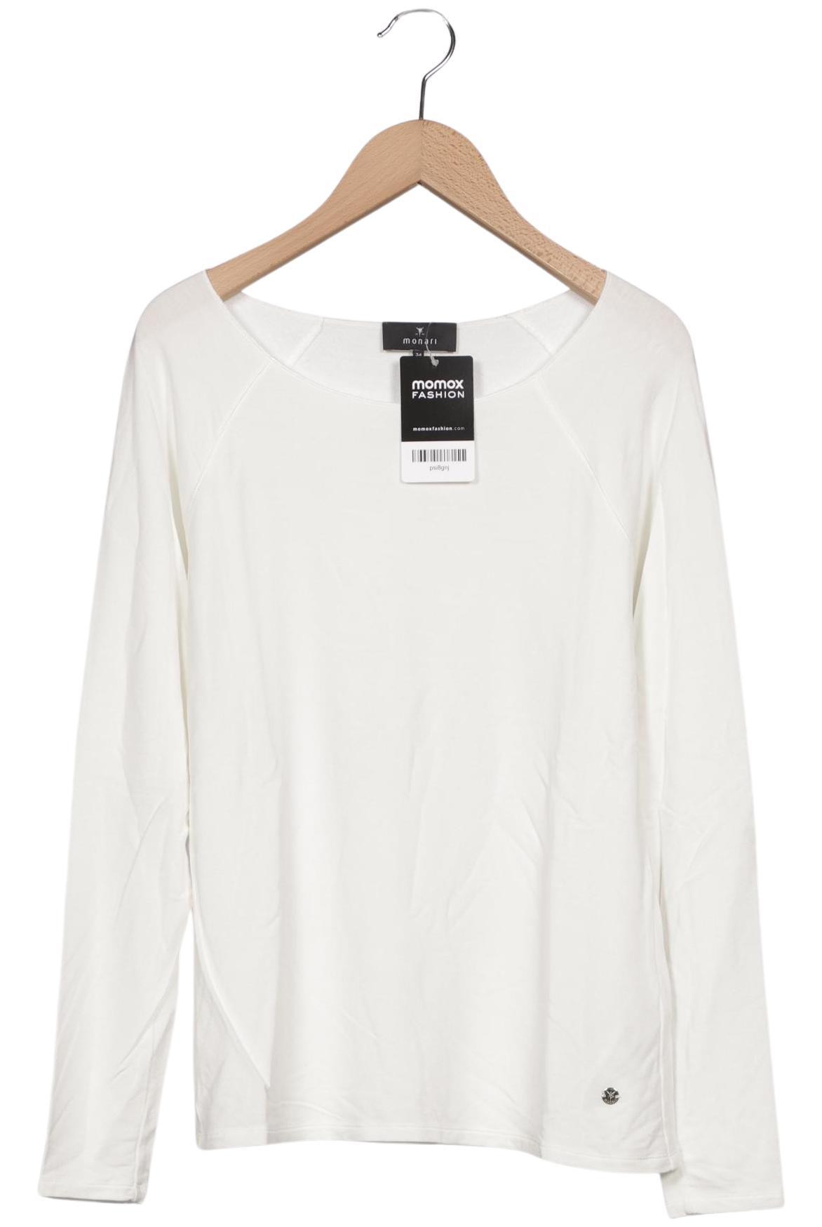 

monari Damen Langarmshirt, weiß, Gr. 34