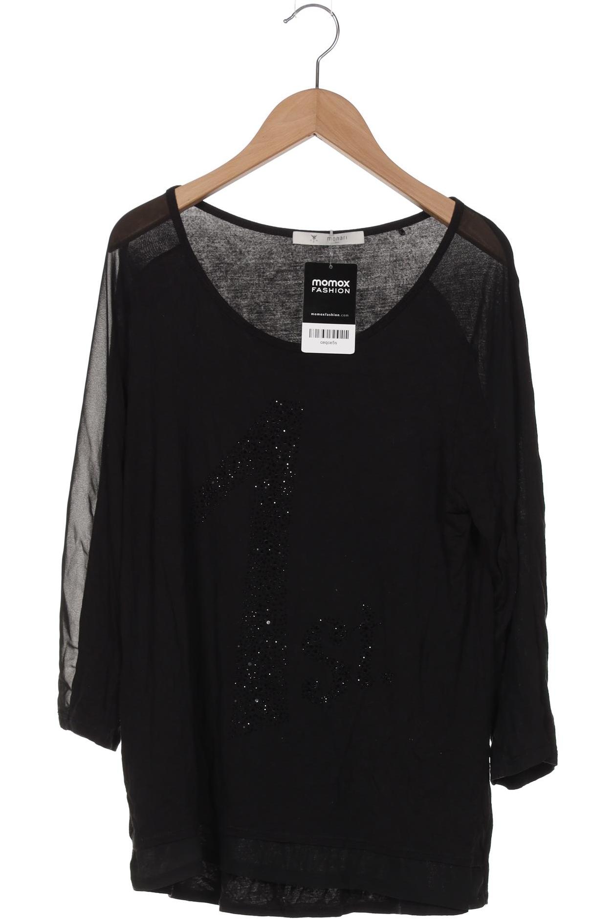 

monari Damen Langarmshirt, schwarz, Gr. 38