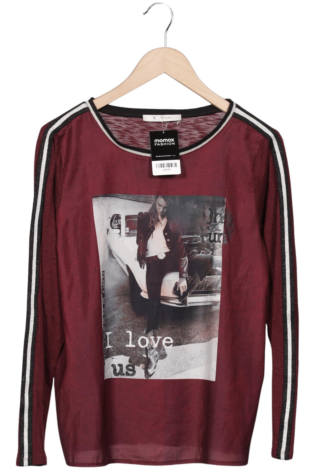 

monari Damen Langarmshirt, bordeaux, Gr. 38