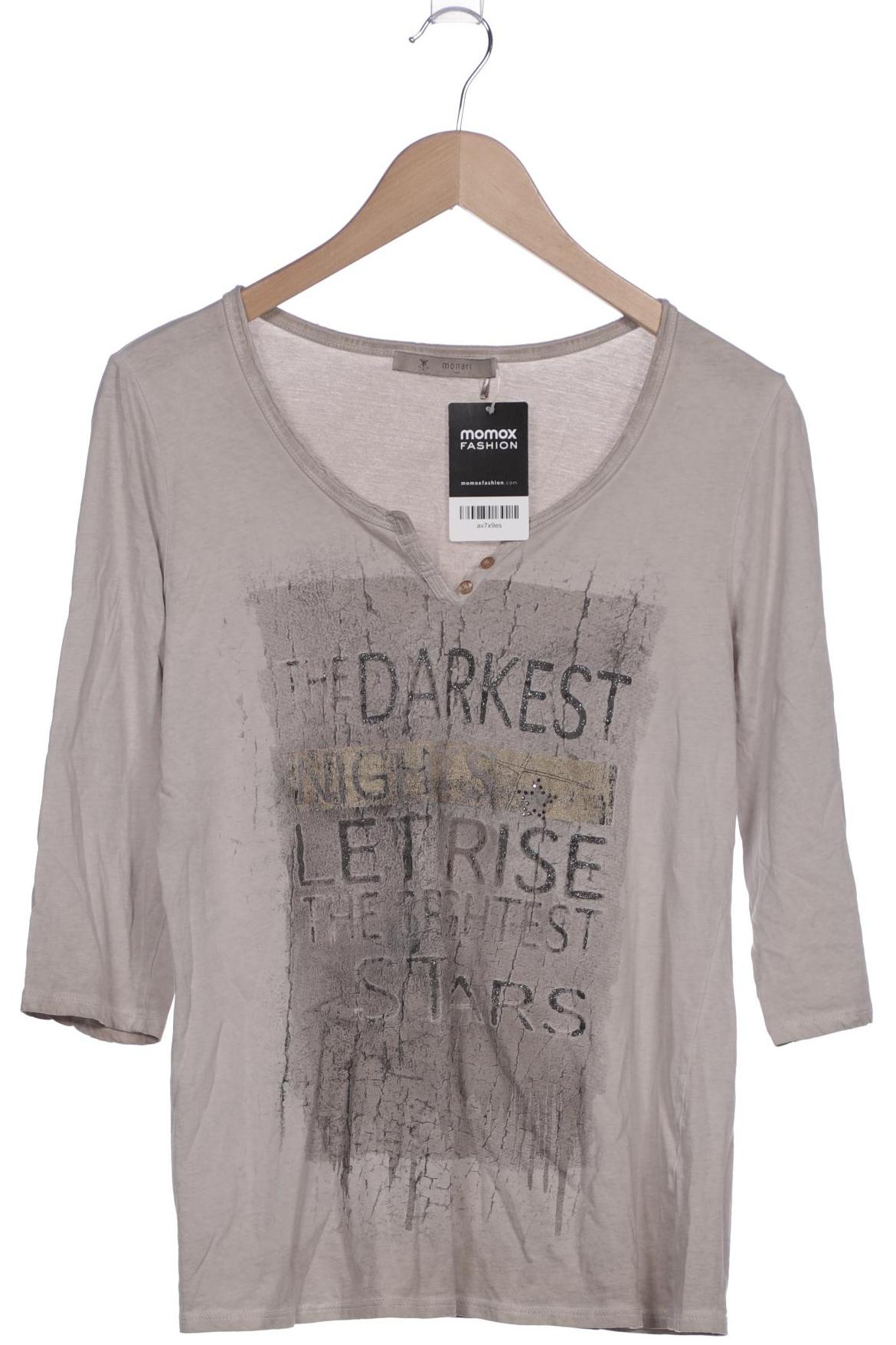 

monari Damen Langarmshirt, beige, Gr. 36