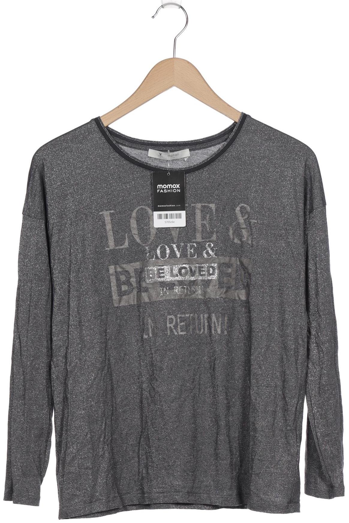 

monari Damen Langarmshirt, grau, Gr. 40
