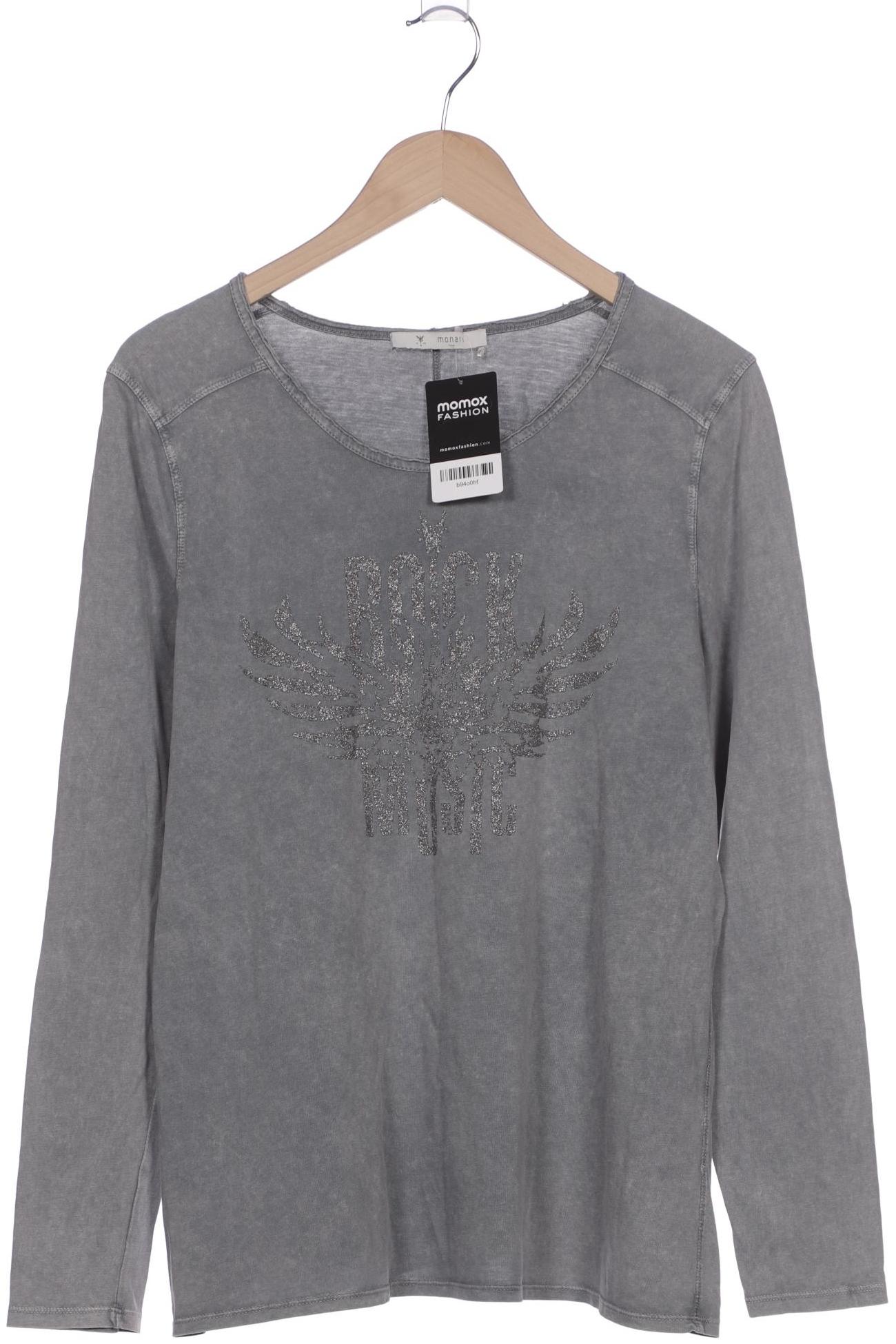 

monari Damen Langarmshirt, grau, Gr. 44