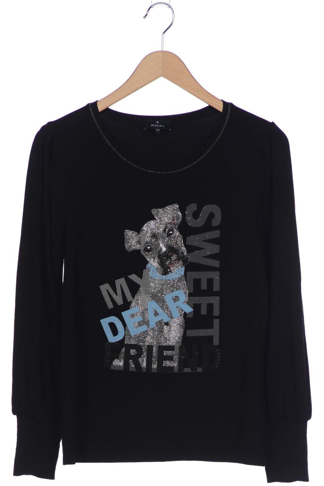 

monari Damen Langarmshirt, schwarz, Gr. 40