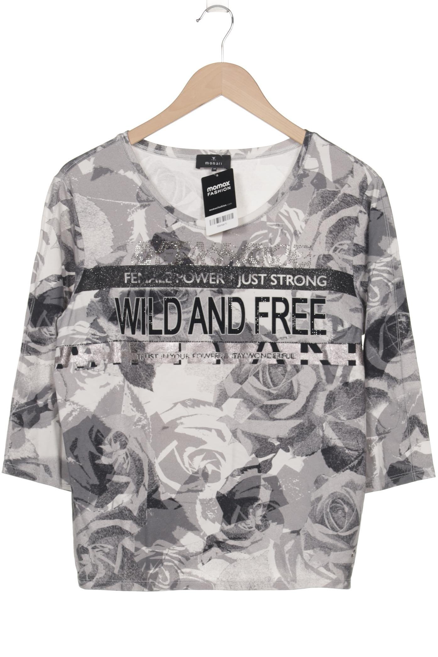 

monari Damen Langarmshirt, grau, Gr. 40