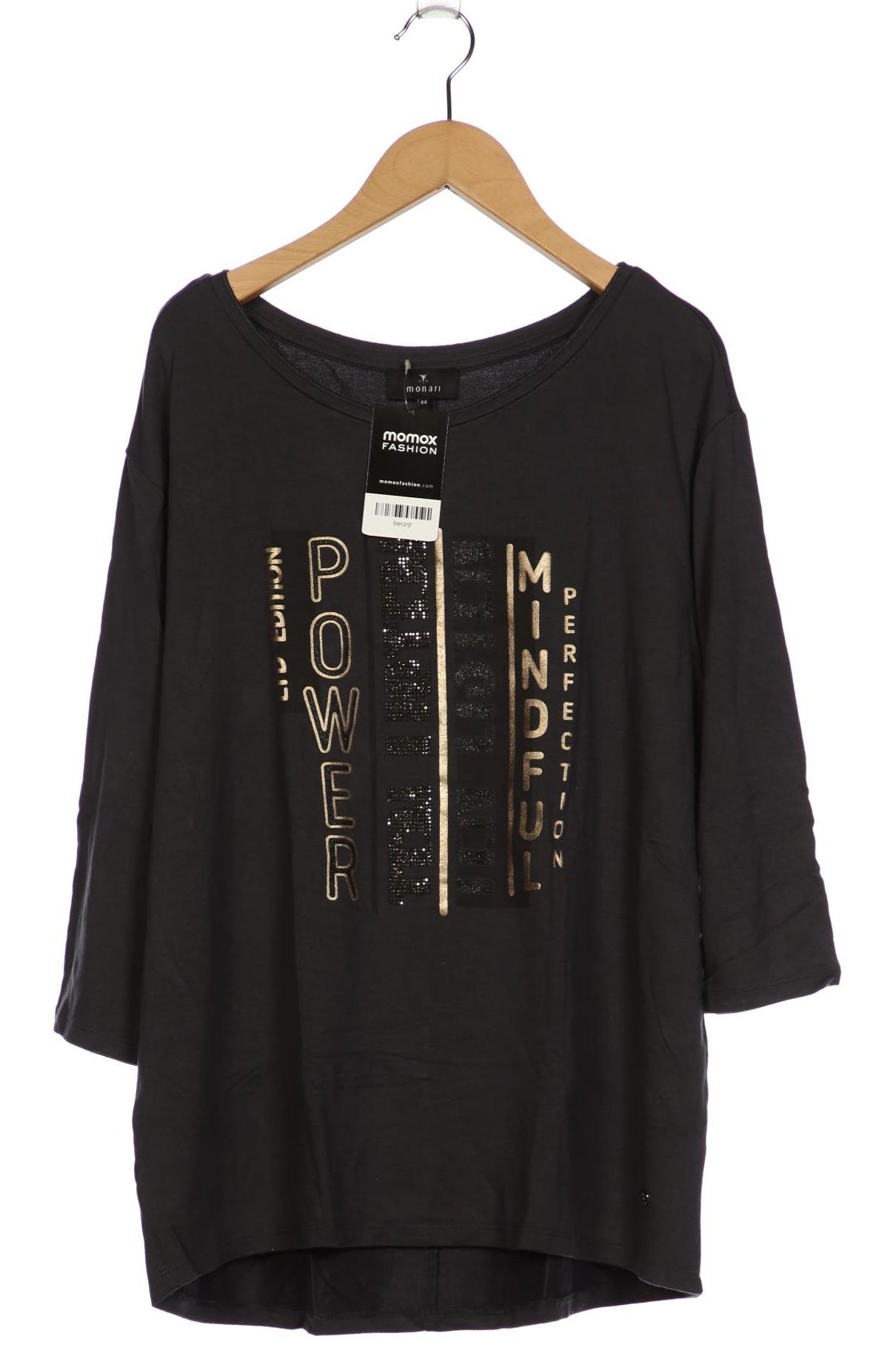 

monari Damen Langarmshirt, grau, Gr. 44