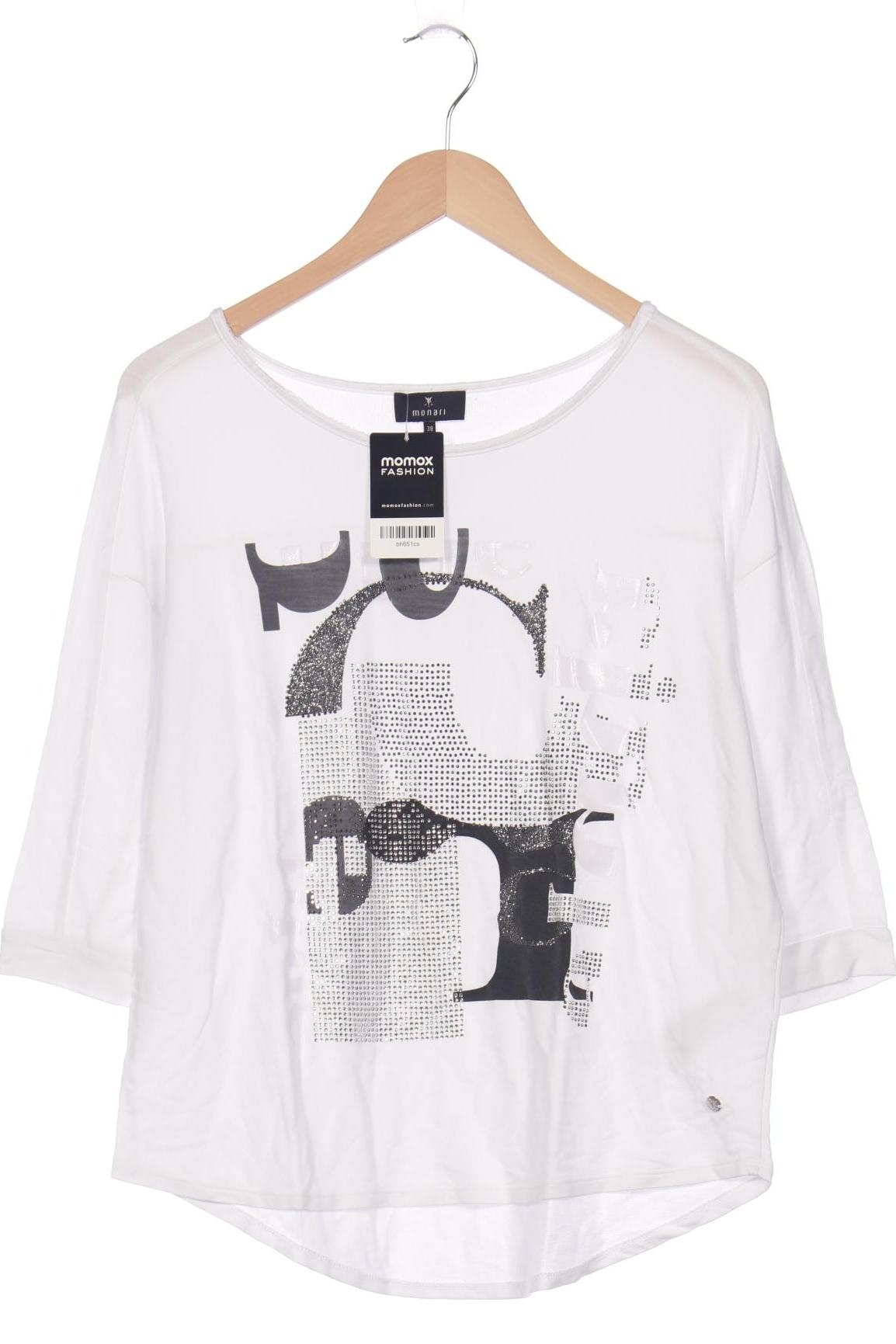 

monari Damen Langarmshirt, weiß, Gr. 38