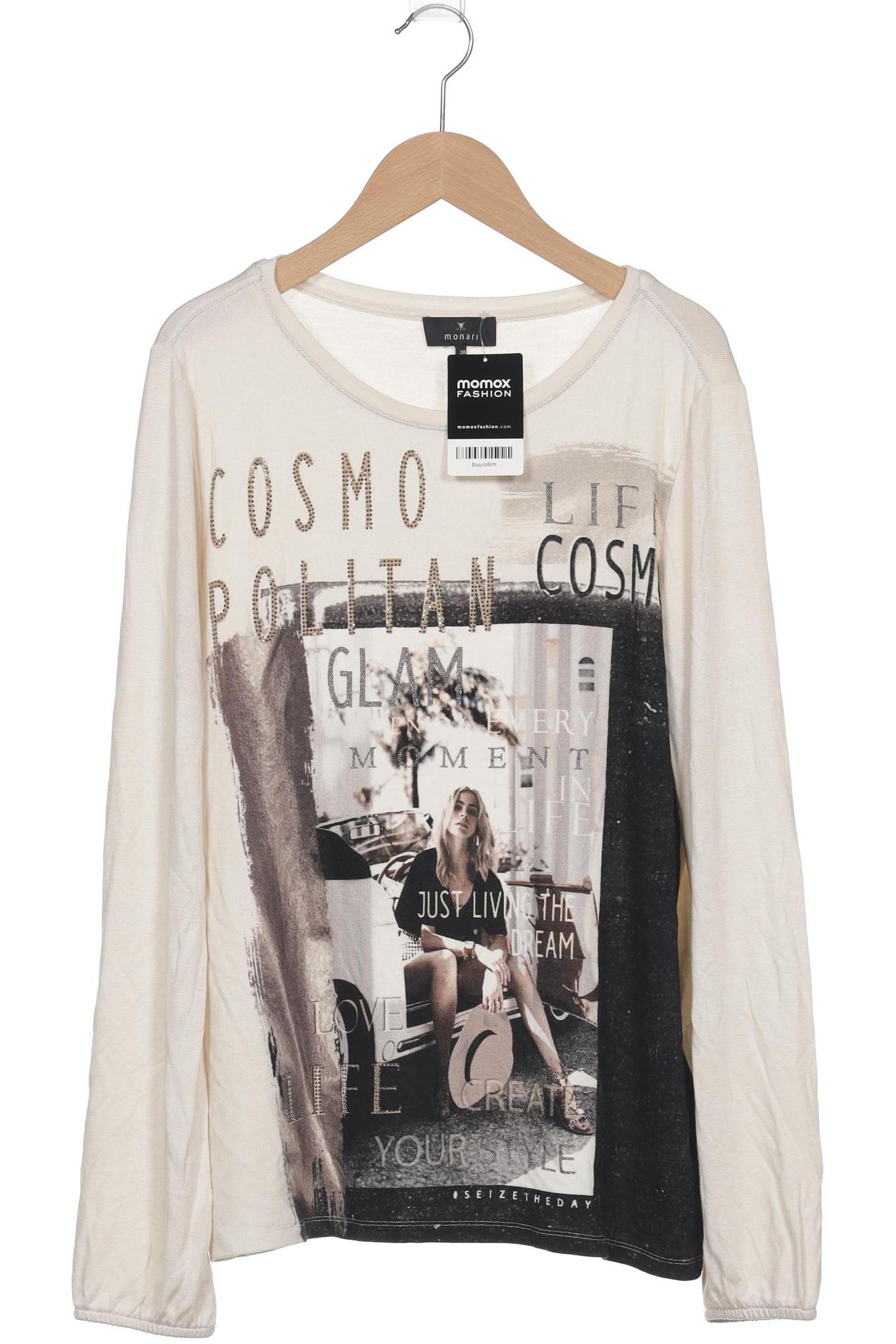 

monari Damen Langarmshirt, beige, Gr. 38