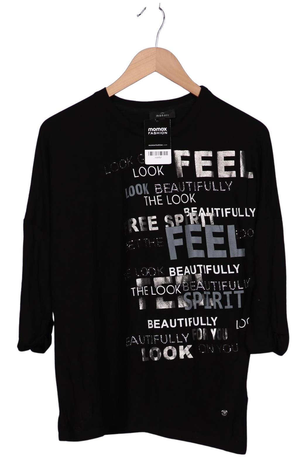 

monari Damen Langarmshirt, schwarz, Gr. 40