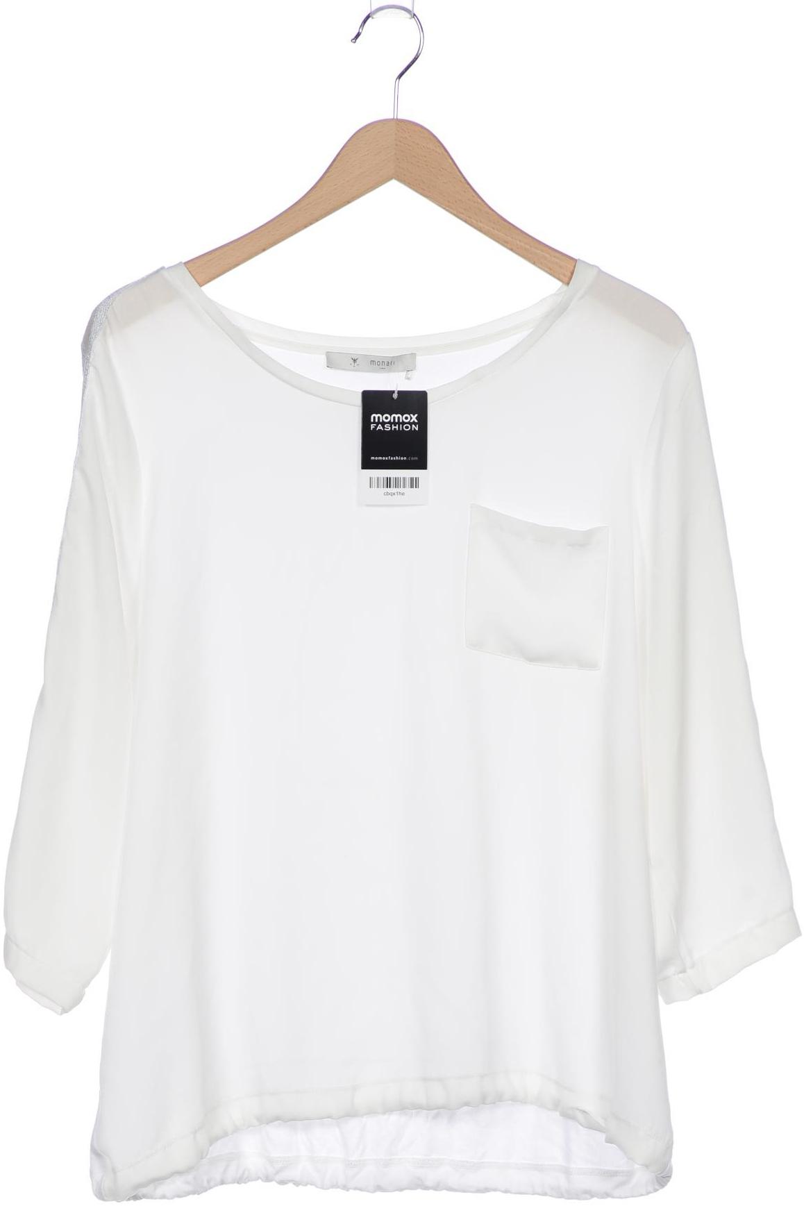 

monari Damen Langarmshirt, weiß, Gr. 42