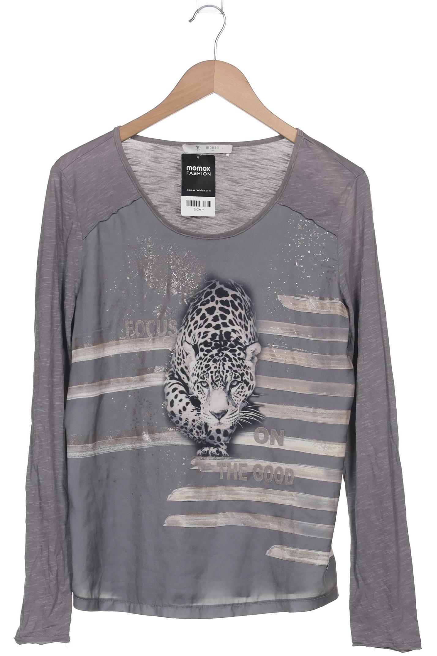 

monari Damen Langarmshirt, grau, Gr. 42