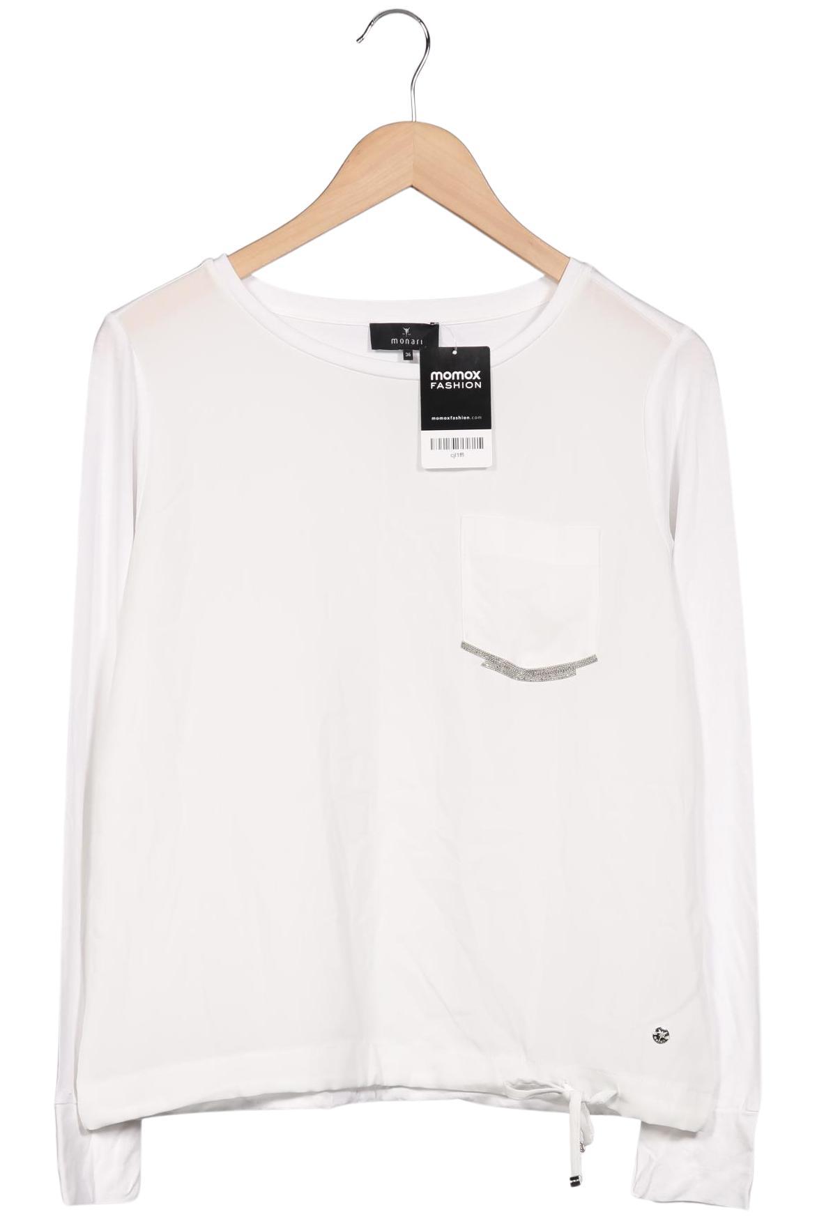 

monari Damen Langarmshirt, weiß, Gr. 36