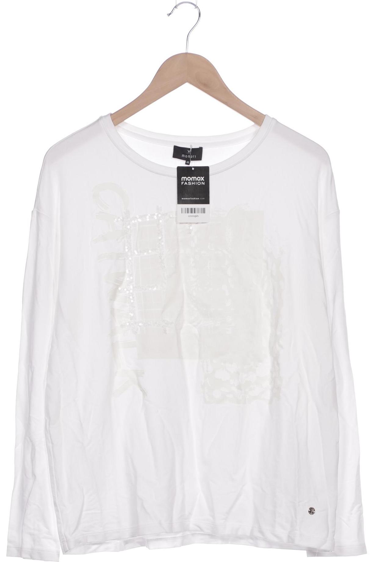 

monari Damen Langarmshirt, weiß, Gr. 40